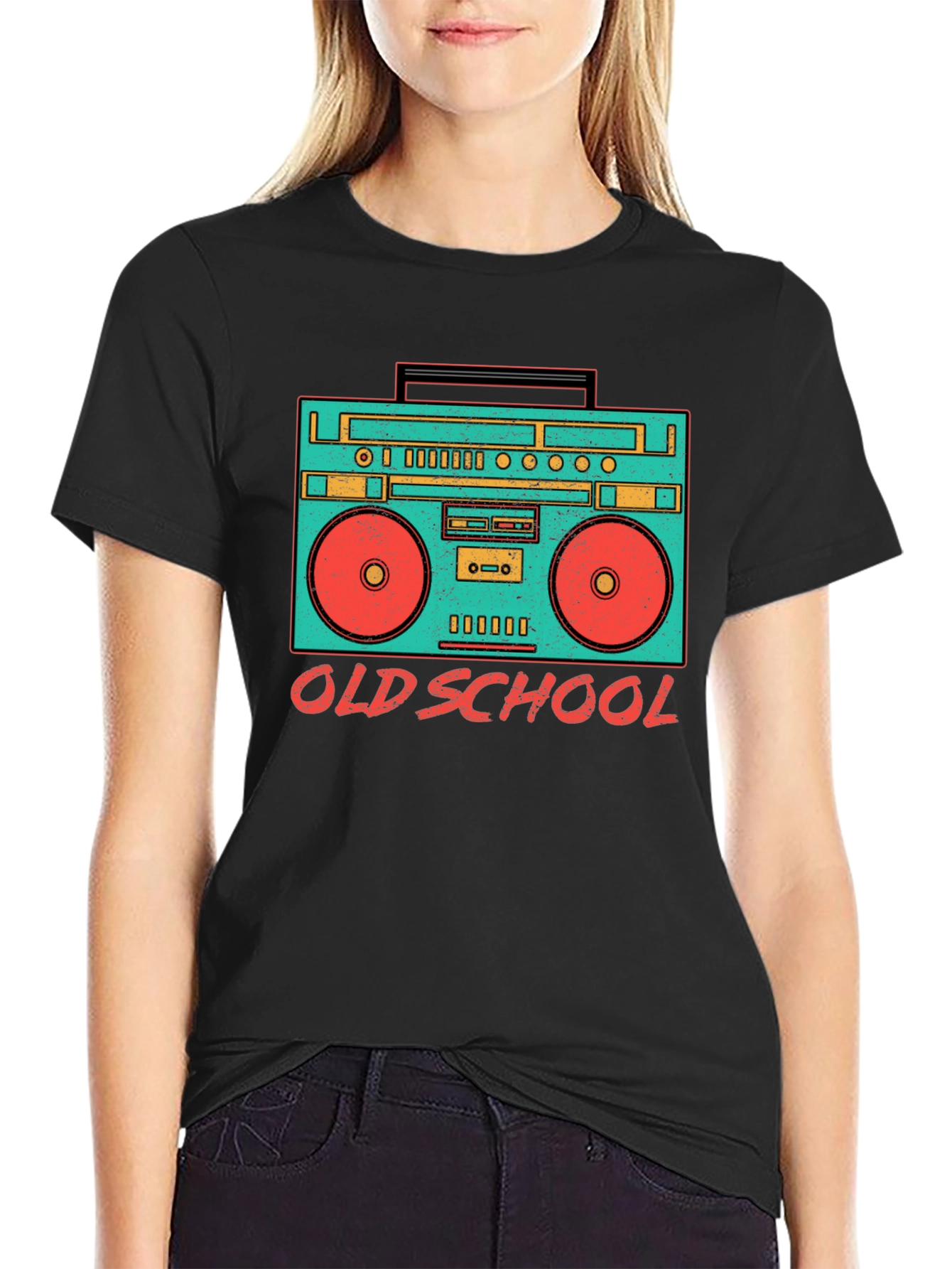 Retro Boombox Old School Graphic T-Shirt