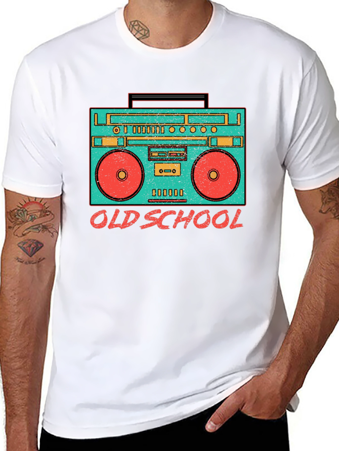 Retro Boombox Old School Graphic T-Shirt