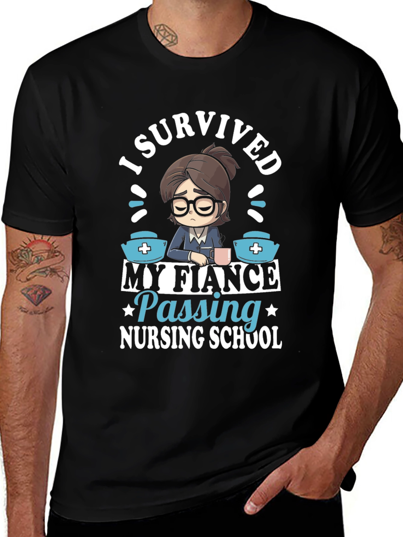 I Survived My Fiance Nursing School T-Shirt