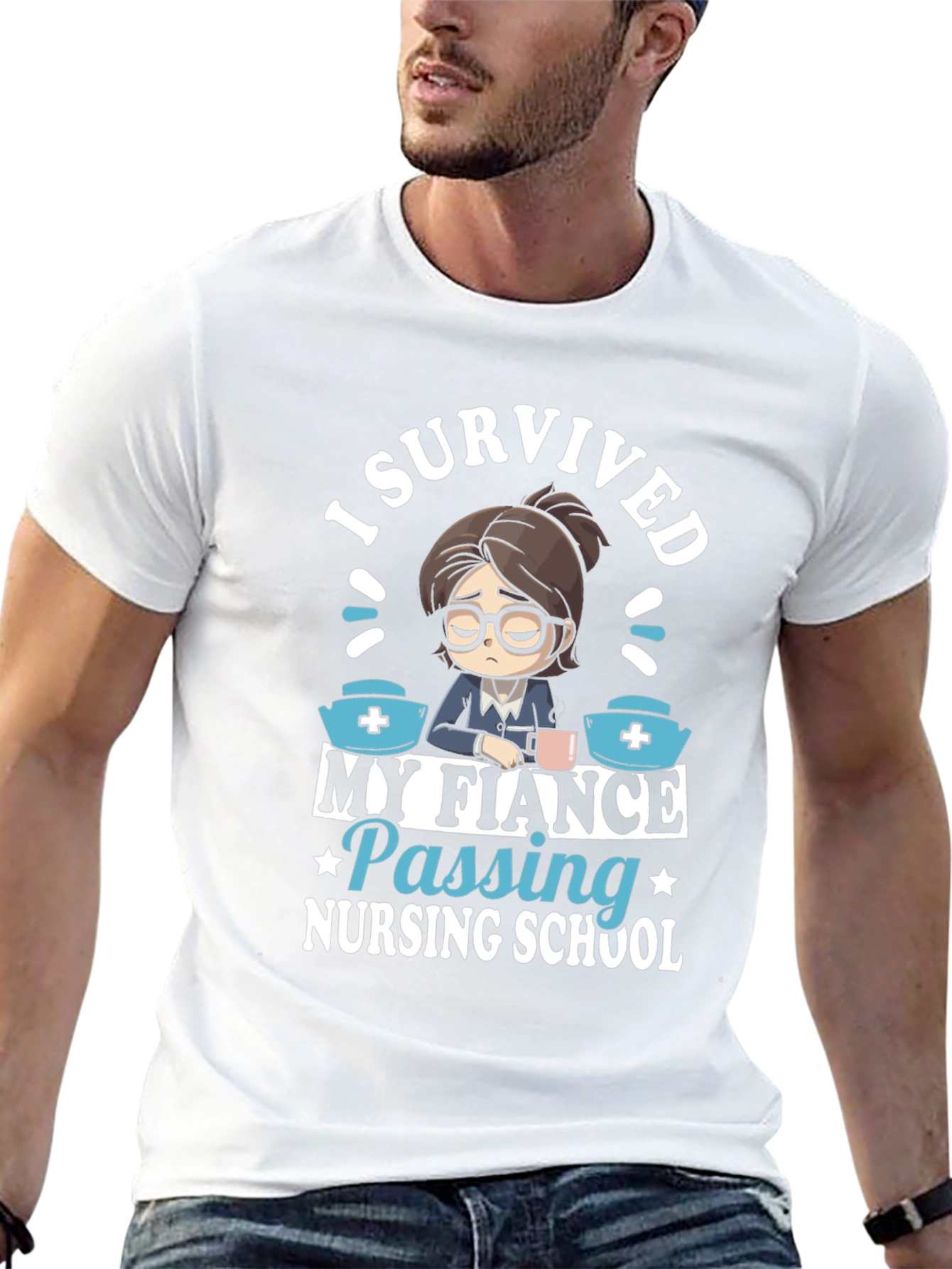 I Survived My Fiance Nursing School T-Shirt