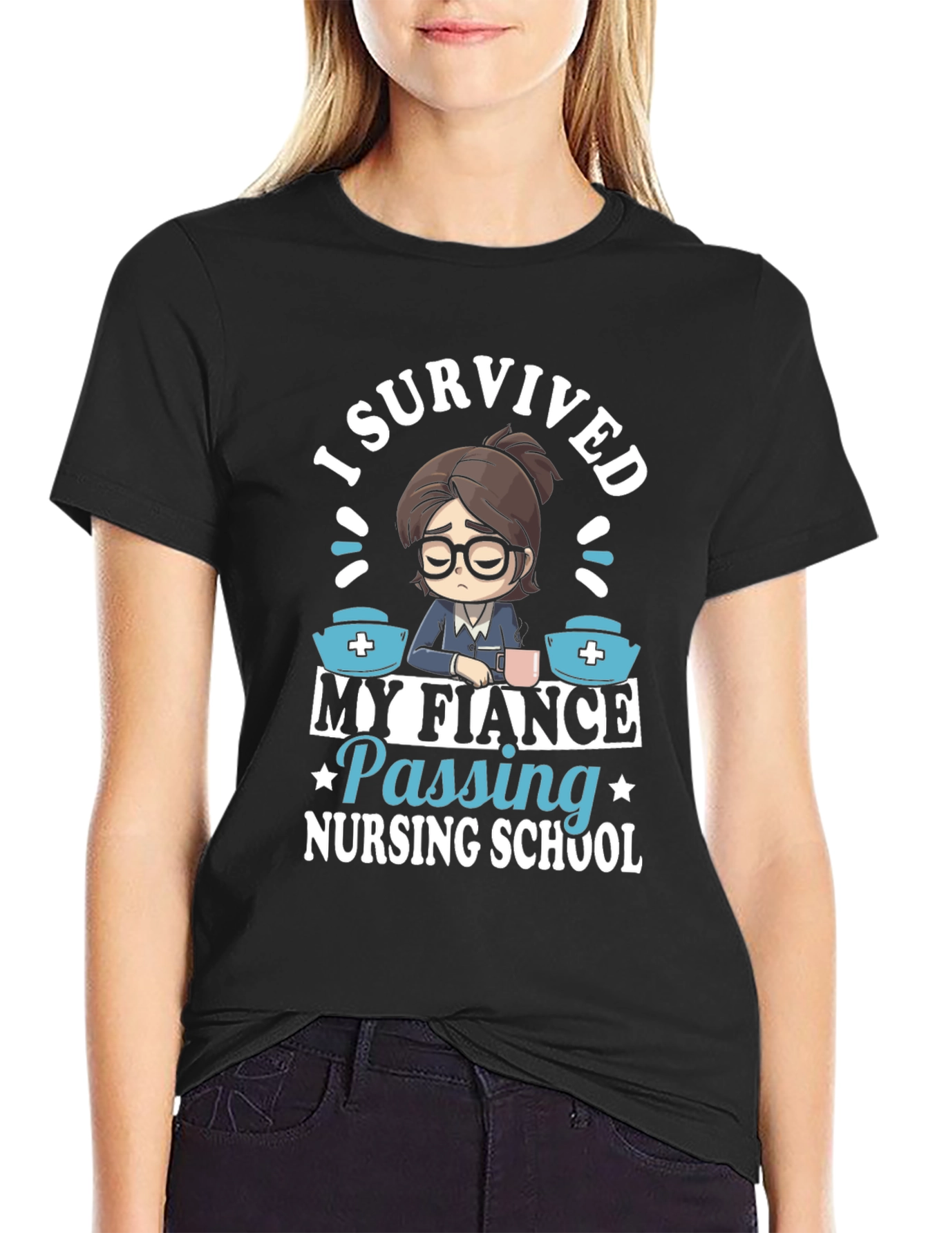 I Survived My Fiance Nursing School T-Shirt