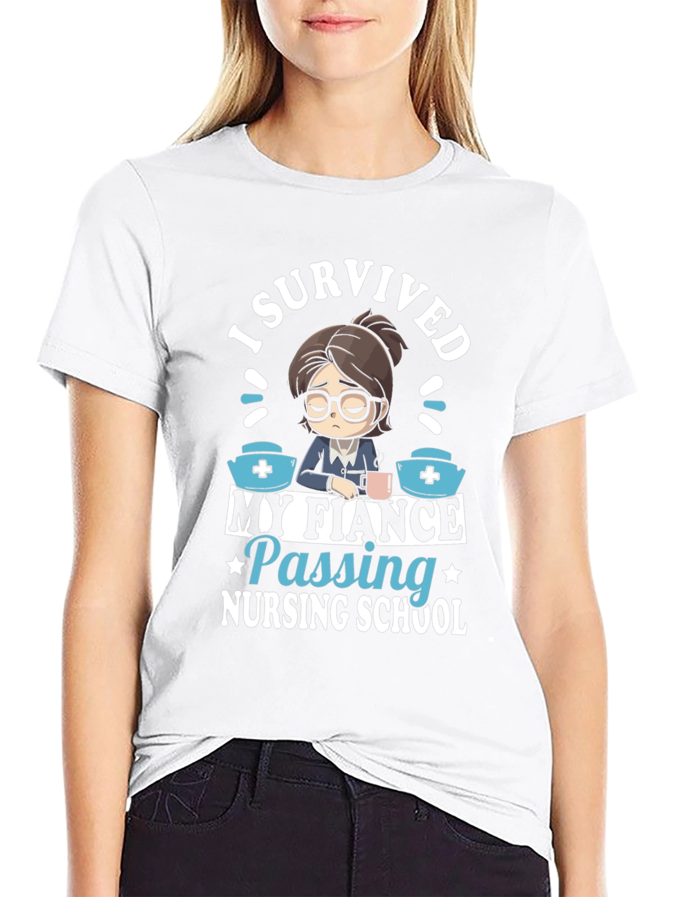 I Survived My Fiance Nursing School T-Shirt