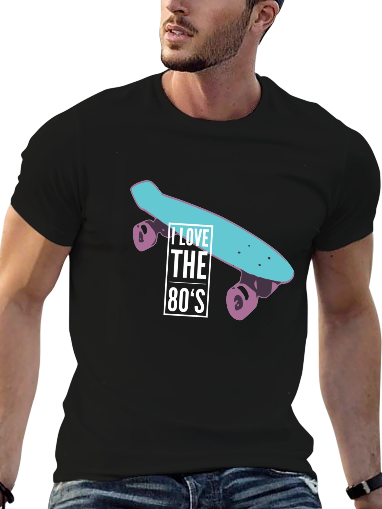 I Love the 80s Skateboard Graphic T-Shirt