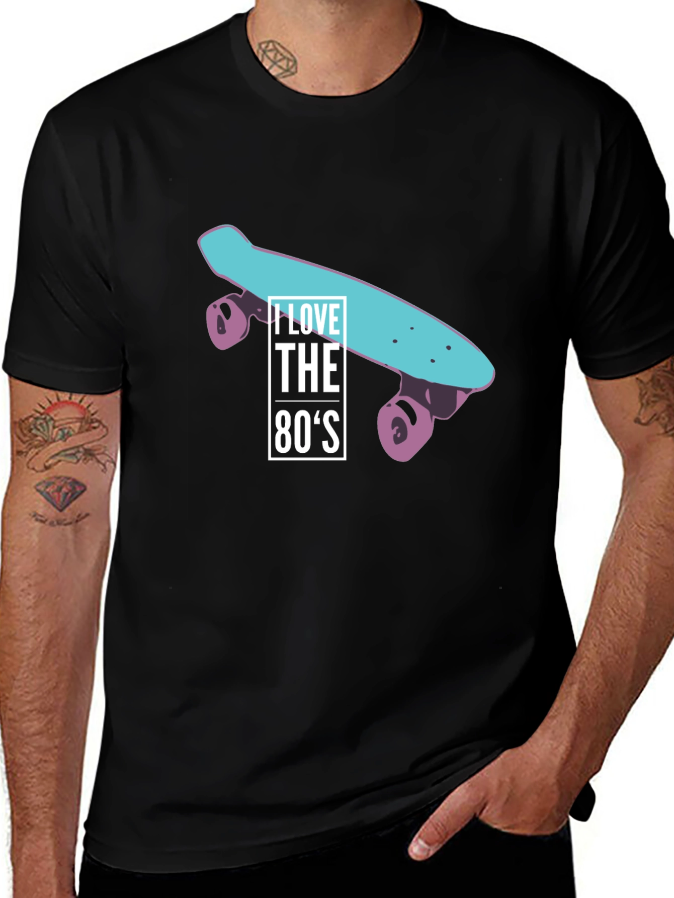 I Love the 80s Skateboard Graphic T-Shirt