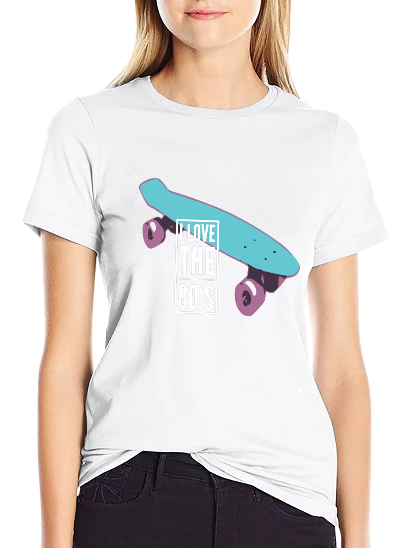 I Love the 80s Skateboard Graphic T-Shirt