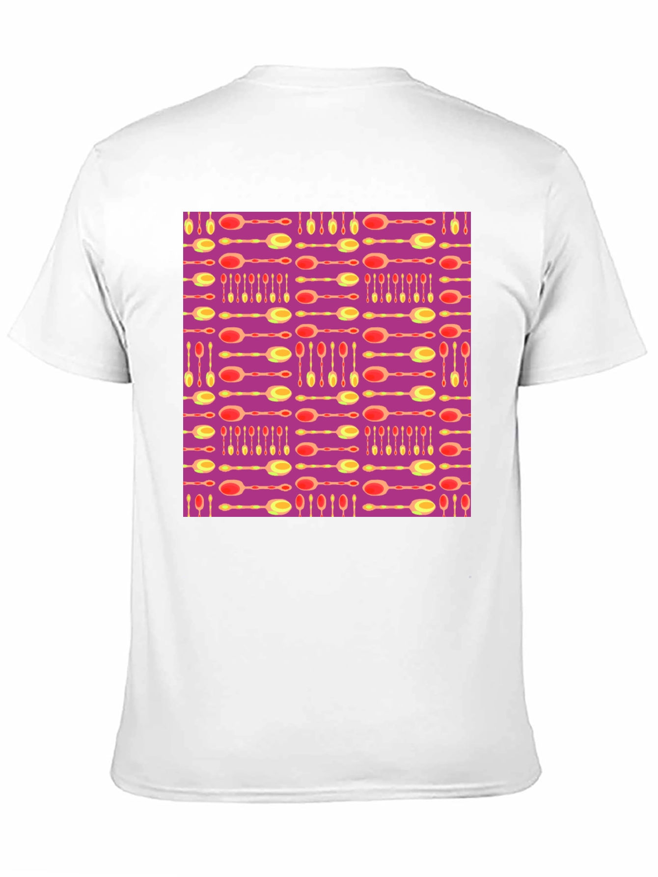 Funky Spoon Print Black T-Shirt