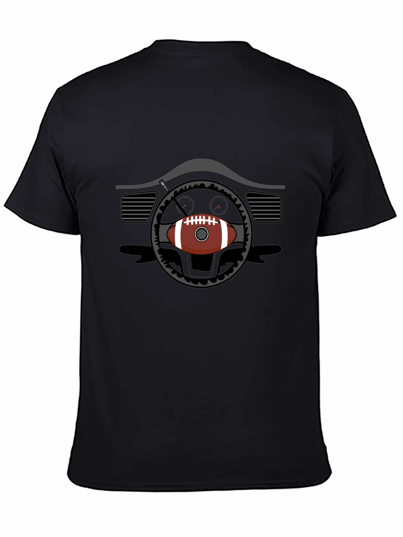 Football Steering Wheel Graphic Tee
