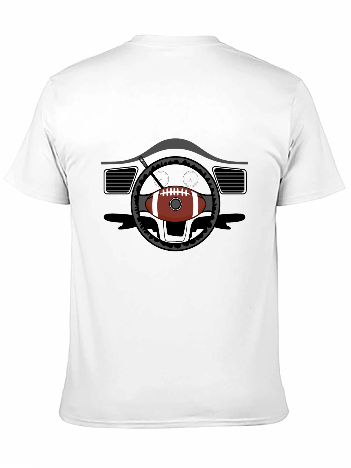 Football Steering Wheel Graphic Tee