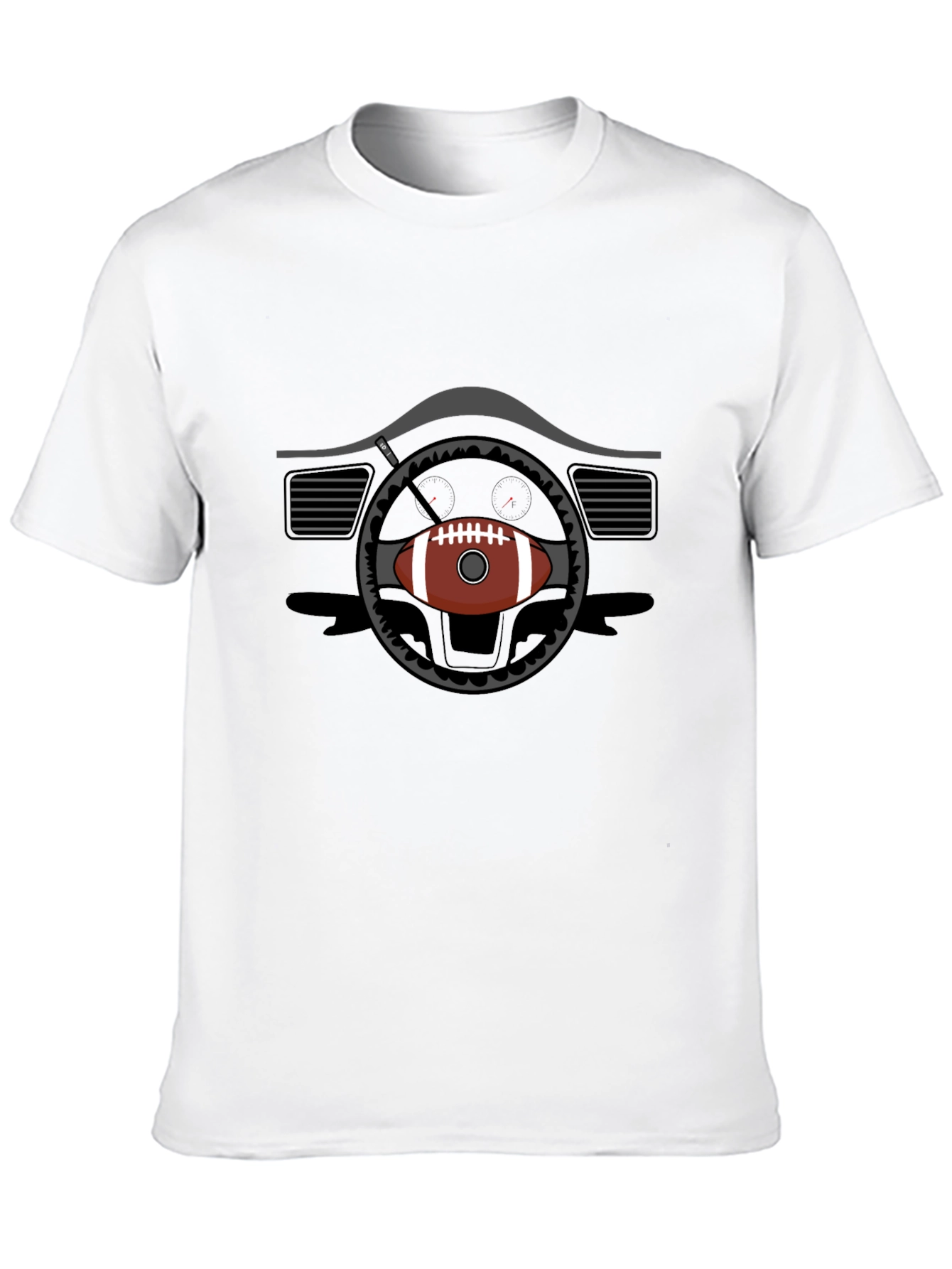 Football Steering Wheel Graphic Tee