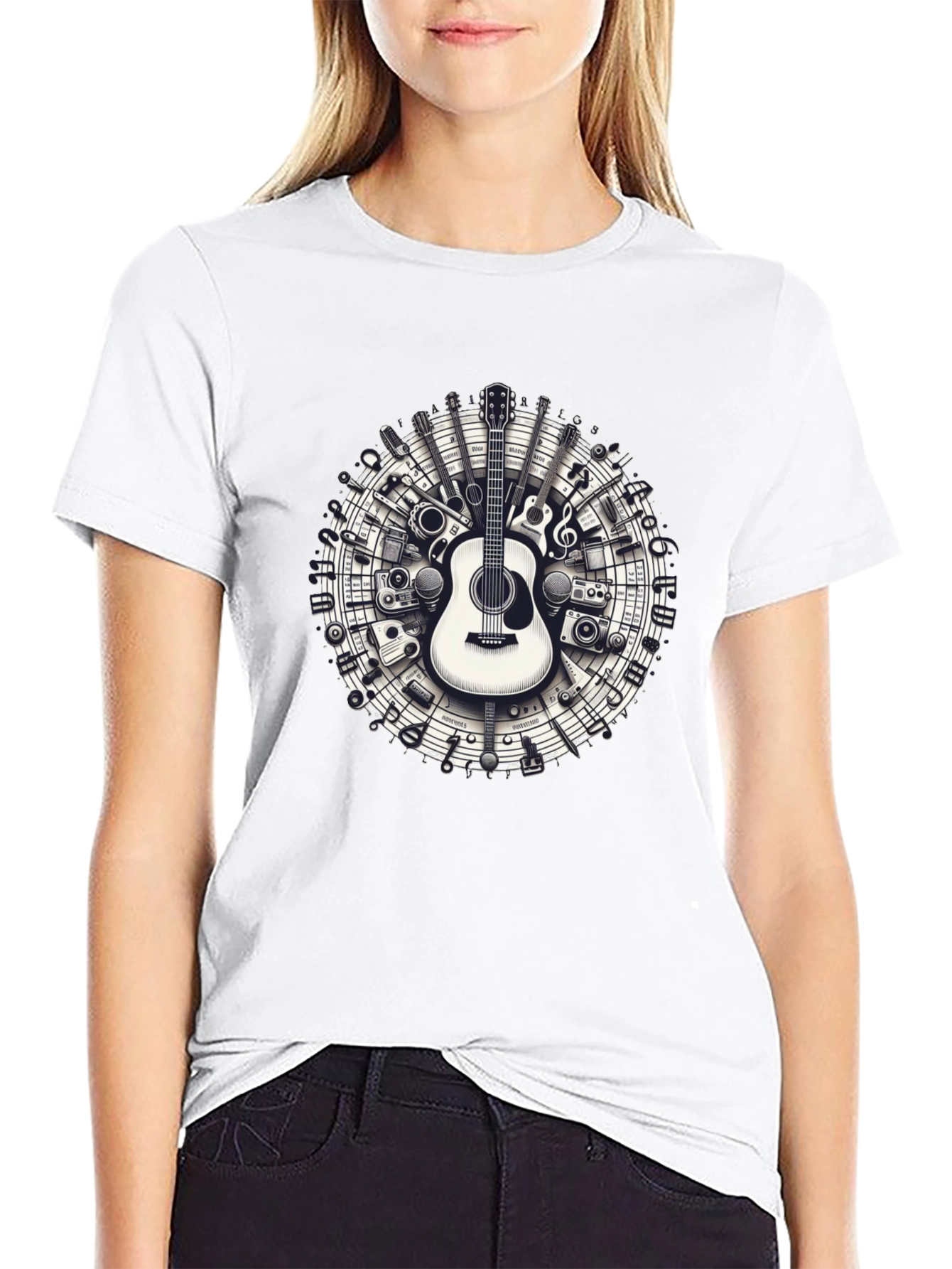 Musical Instruments Circle Graphic Tee