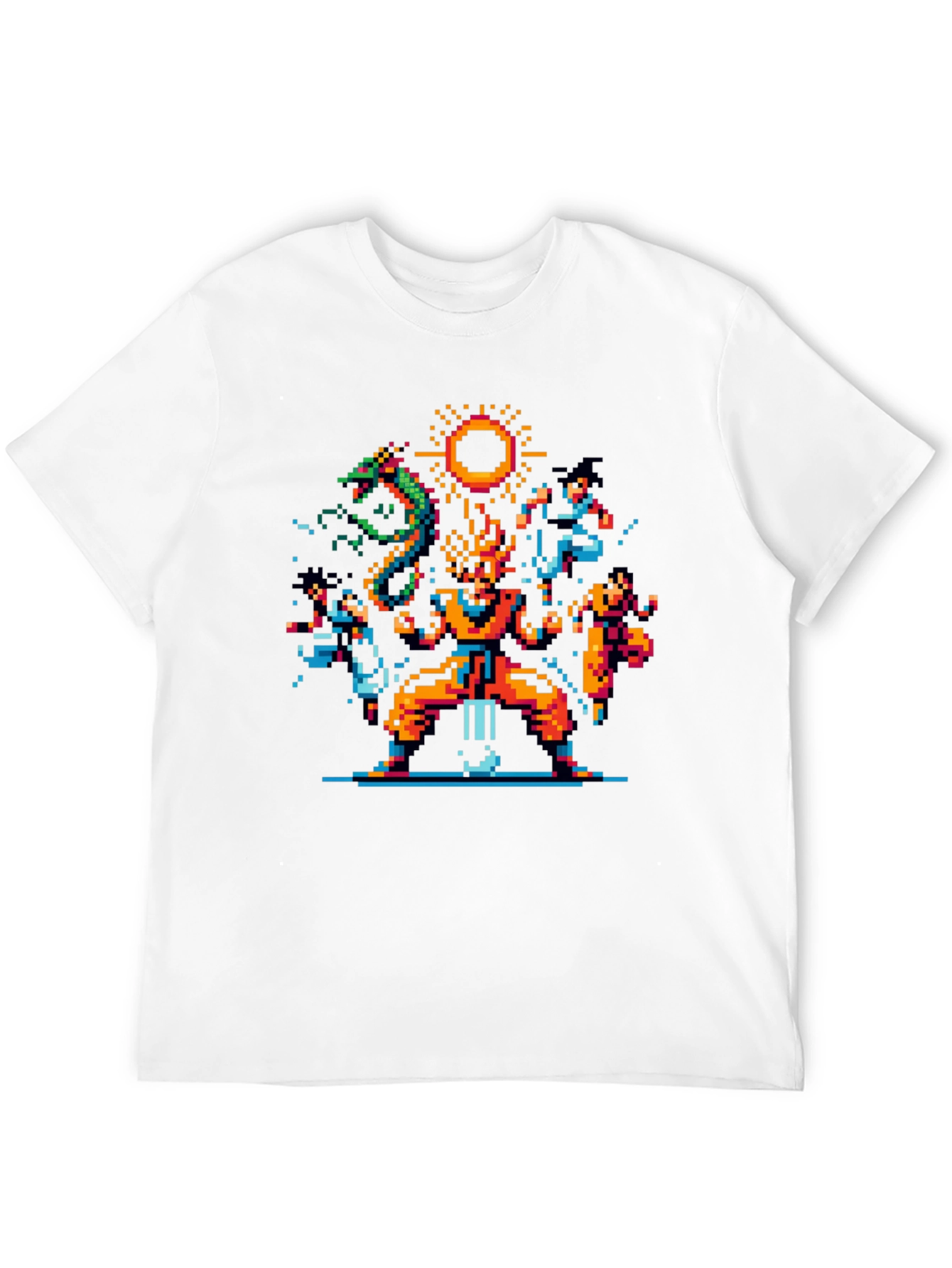 Retro 8-Bit Anime Graphic T-Shirt
