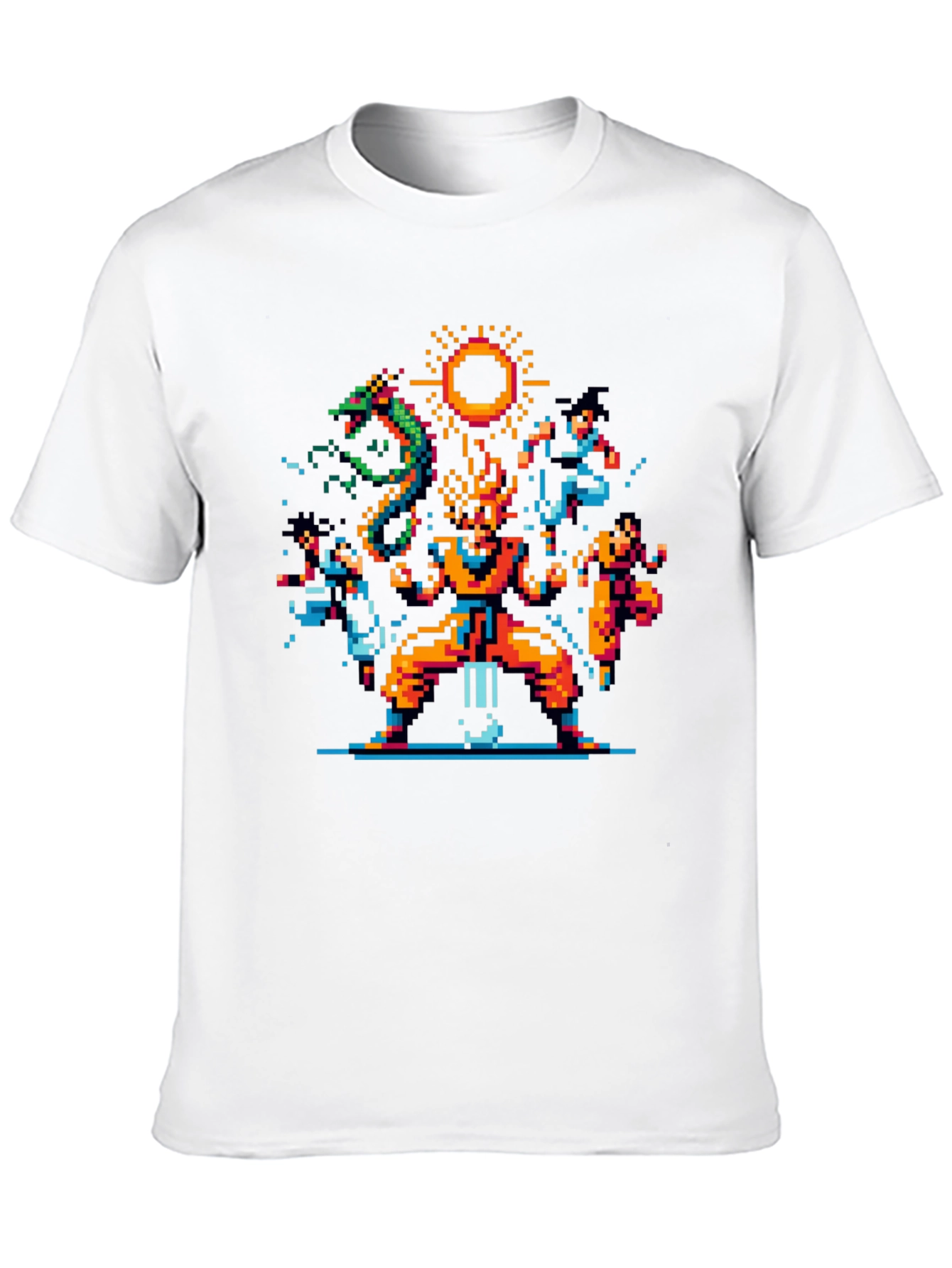 Retro 8-Bit Anime Graphic T-Shirt