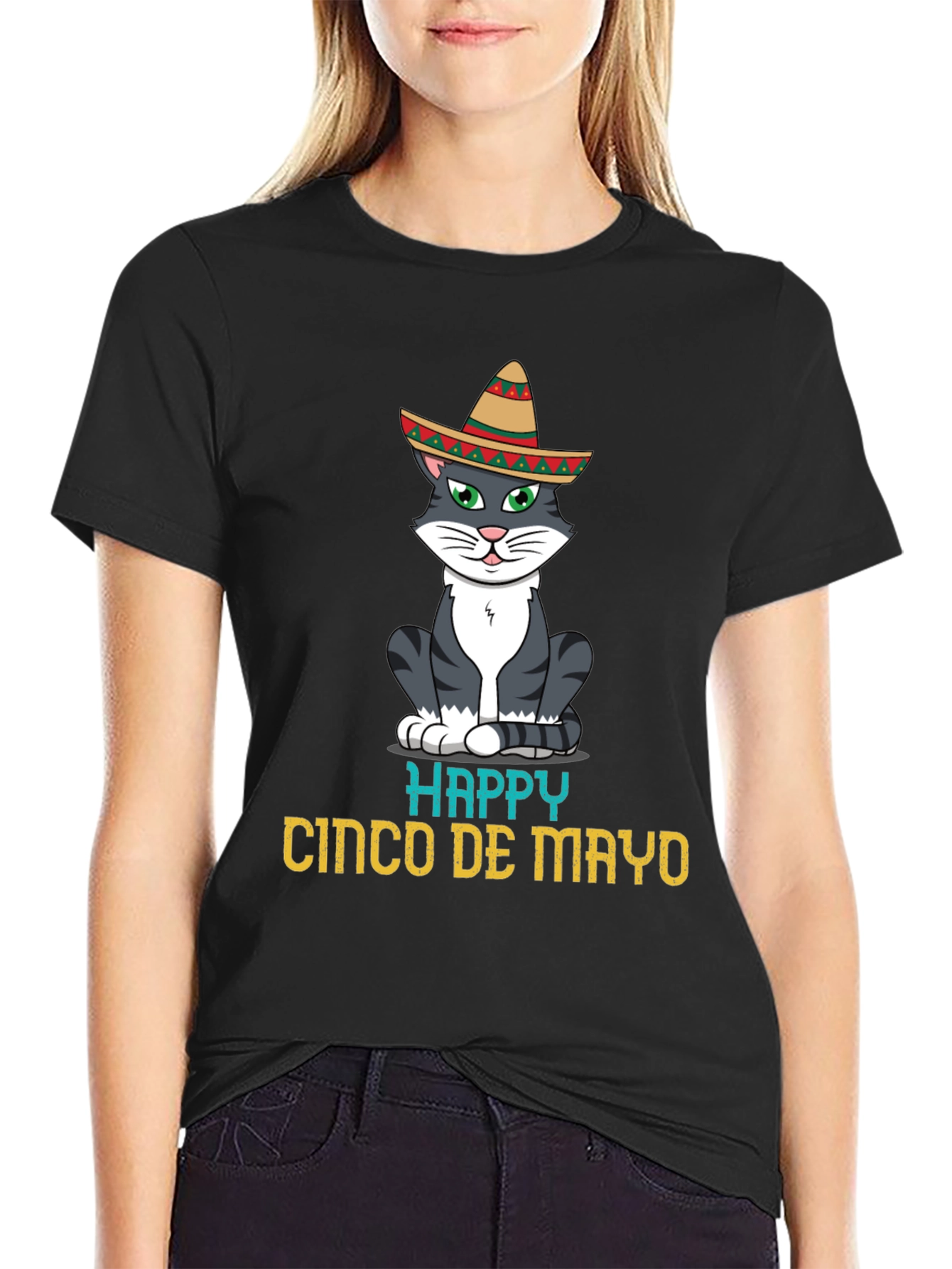 Happy Cinco De Mayo Cat T-Shirt