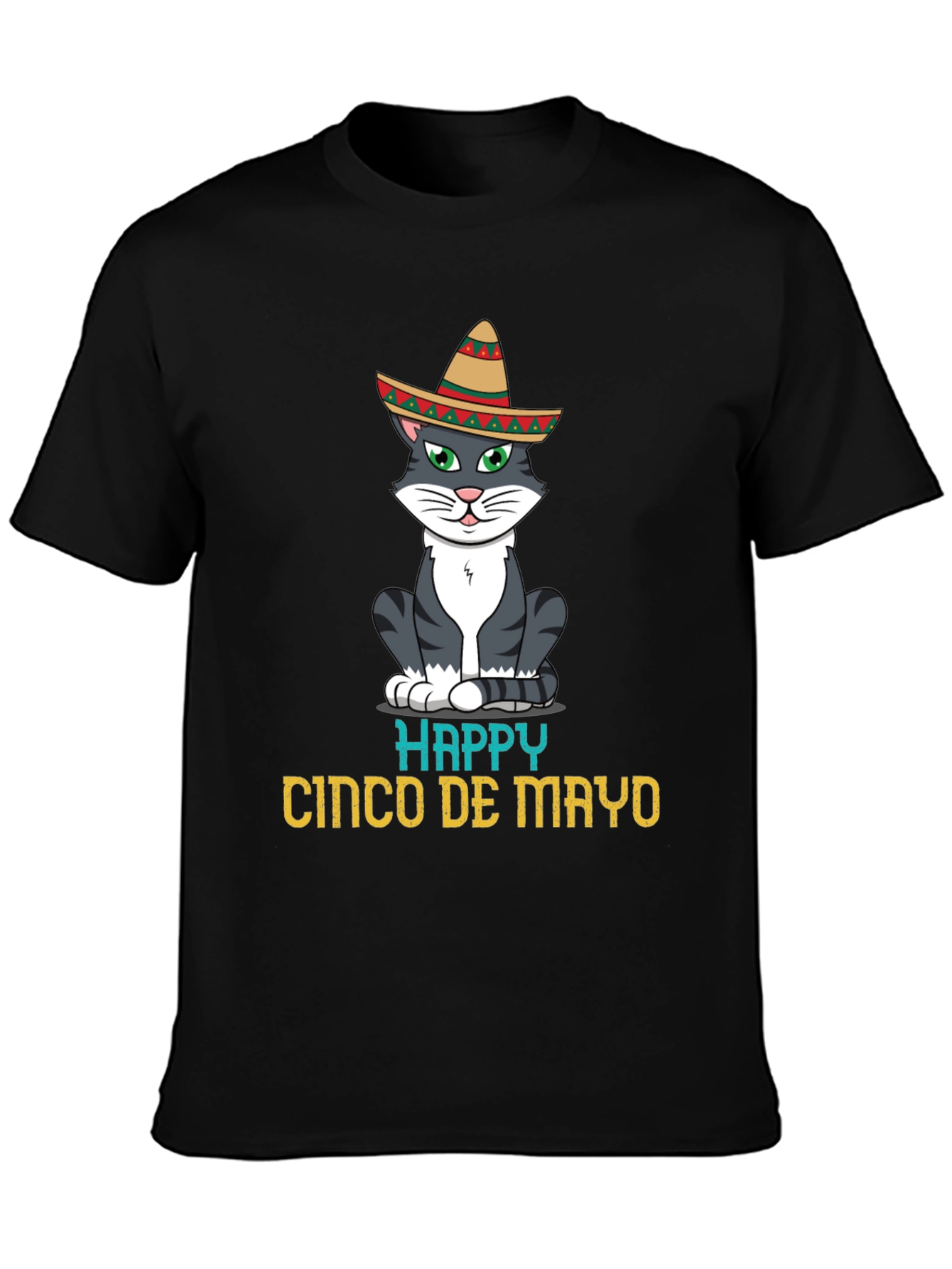 Happy Cinco De Mayo Cat T-Shirt