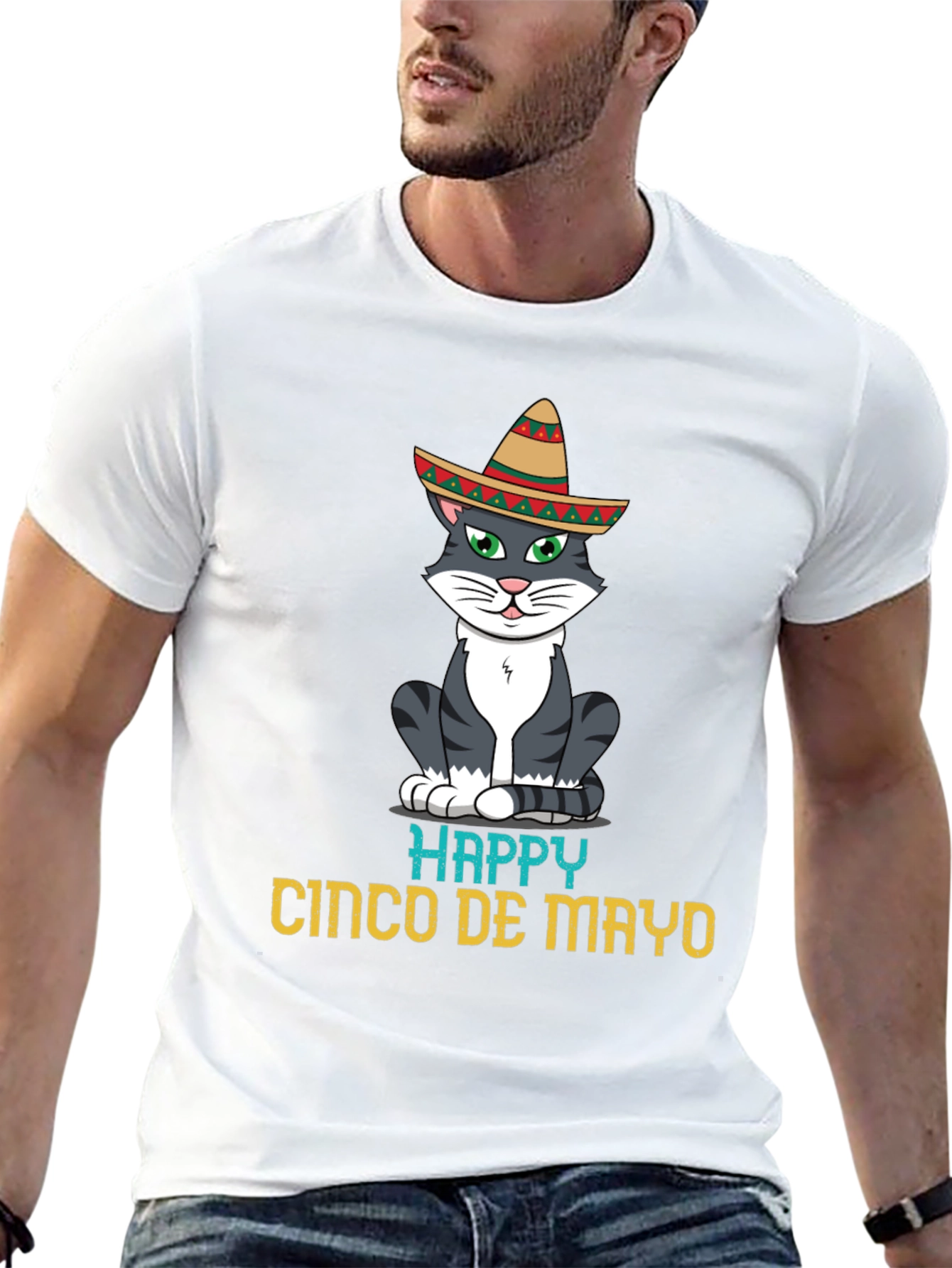 Happy Cinco De Mayo Cat T-Shirt