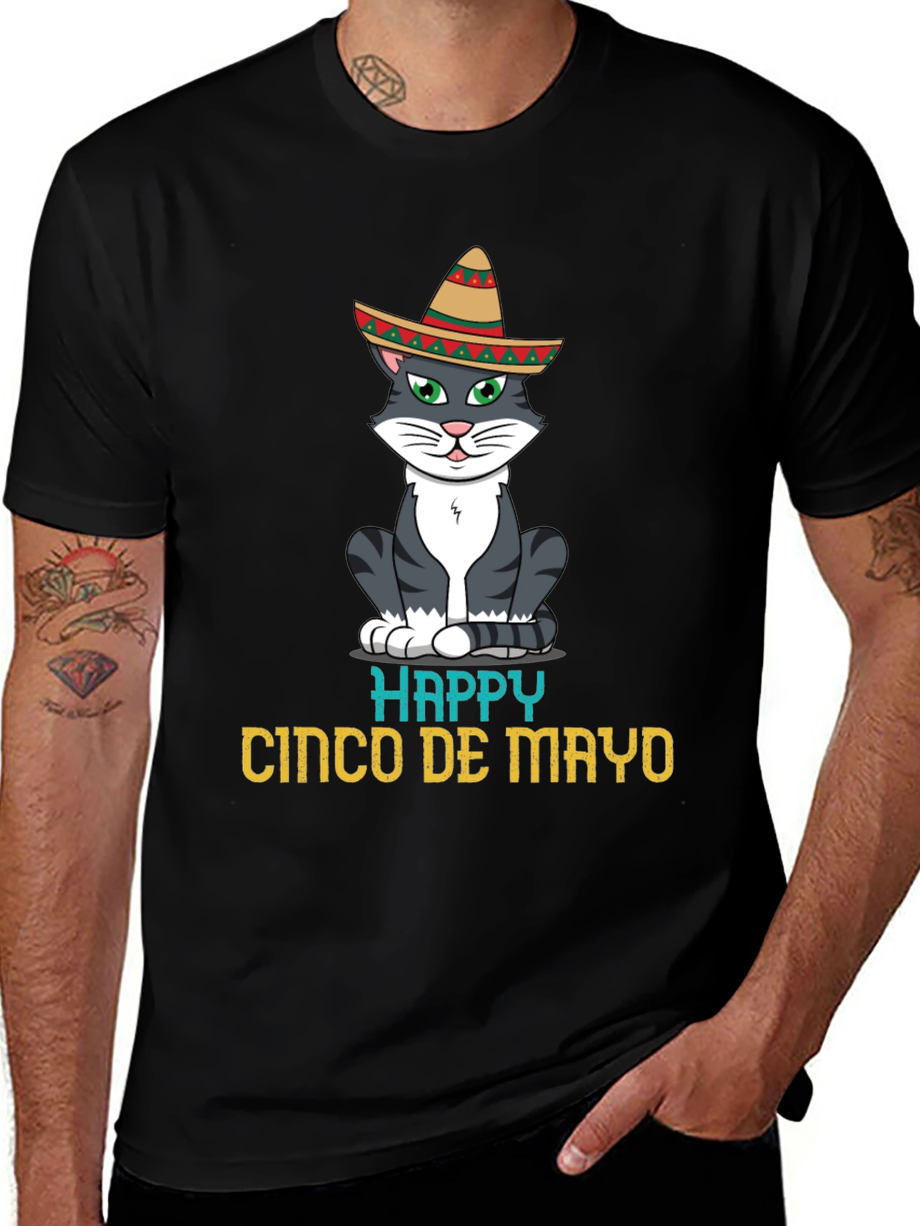 Happy Cinco De Mayo Cat T-Shirt