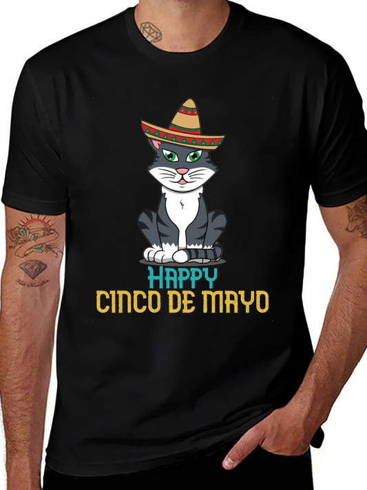 Happy Cinco De Mayo Cat T-Shirt