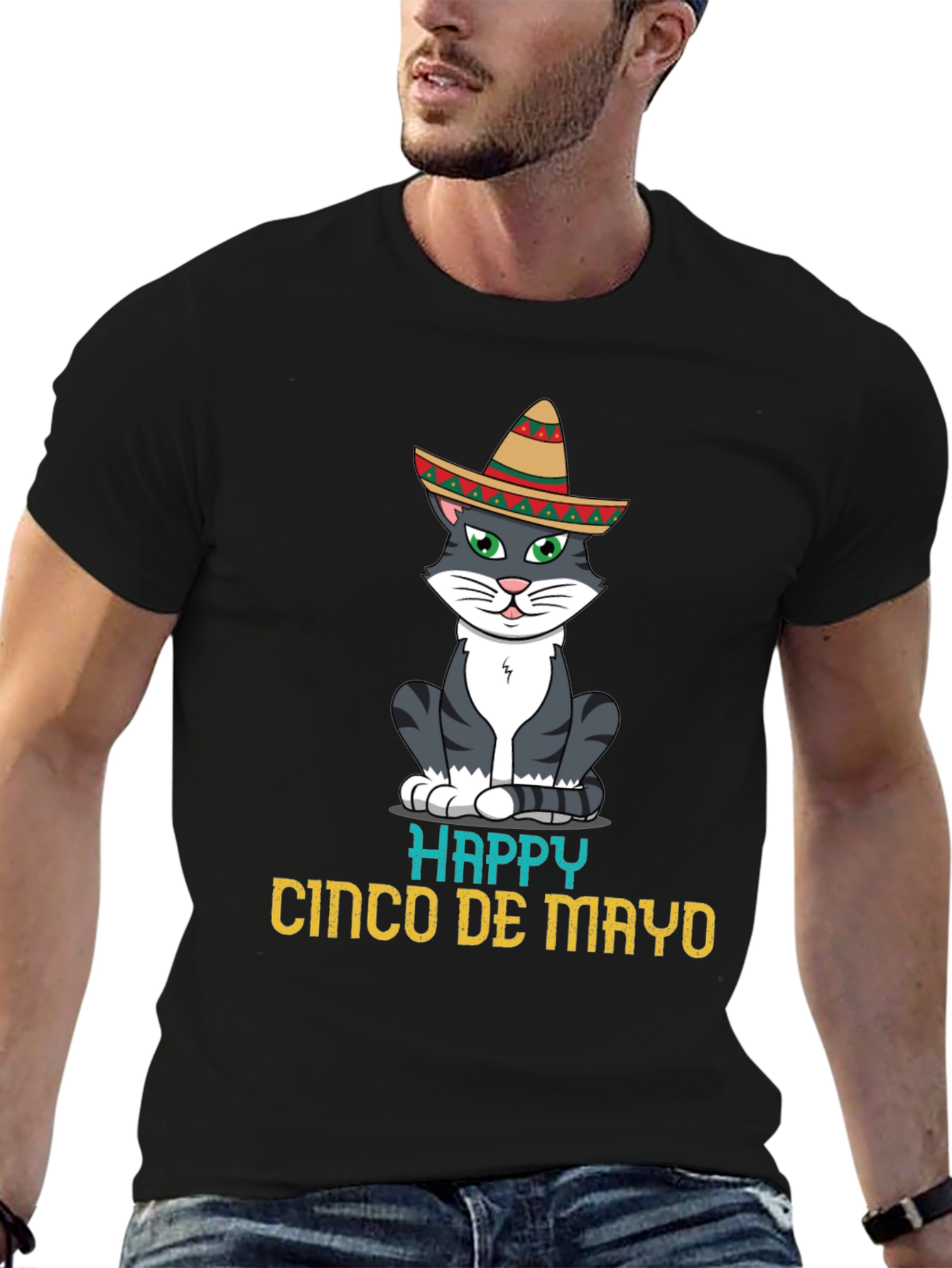 Happy Cinco De Mayo Cat T-Shirt