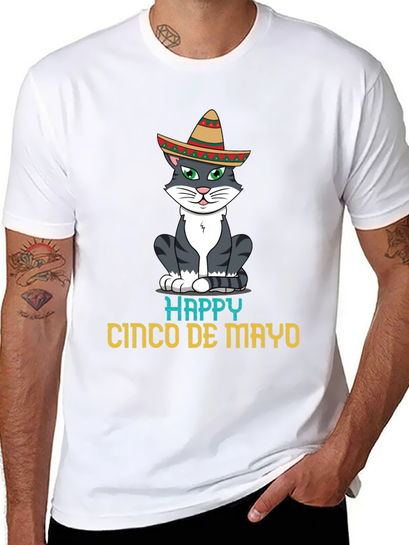 Happy Cinco De Mayo Cat T-Shirt