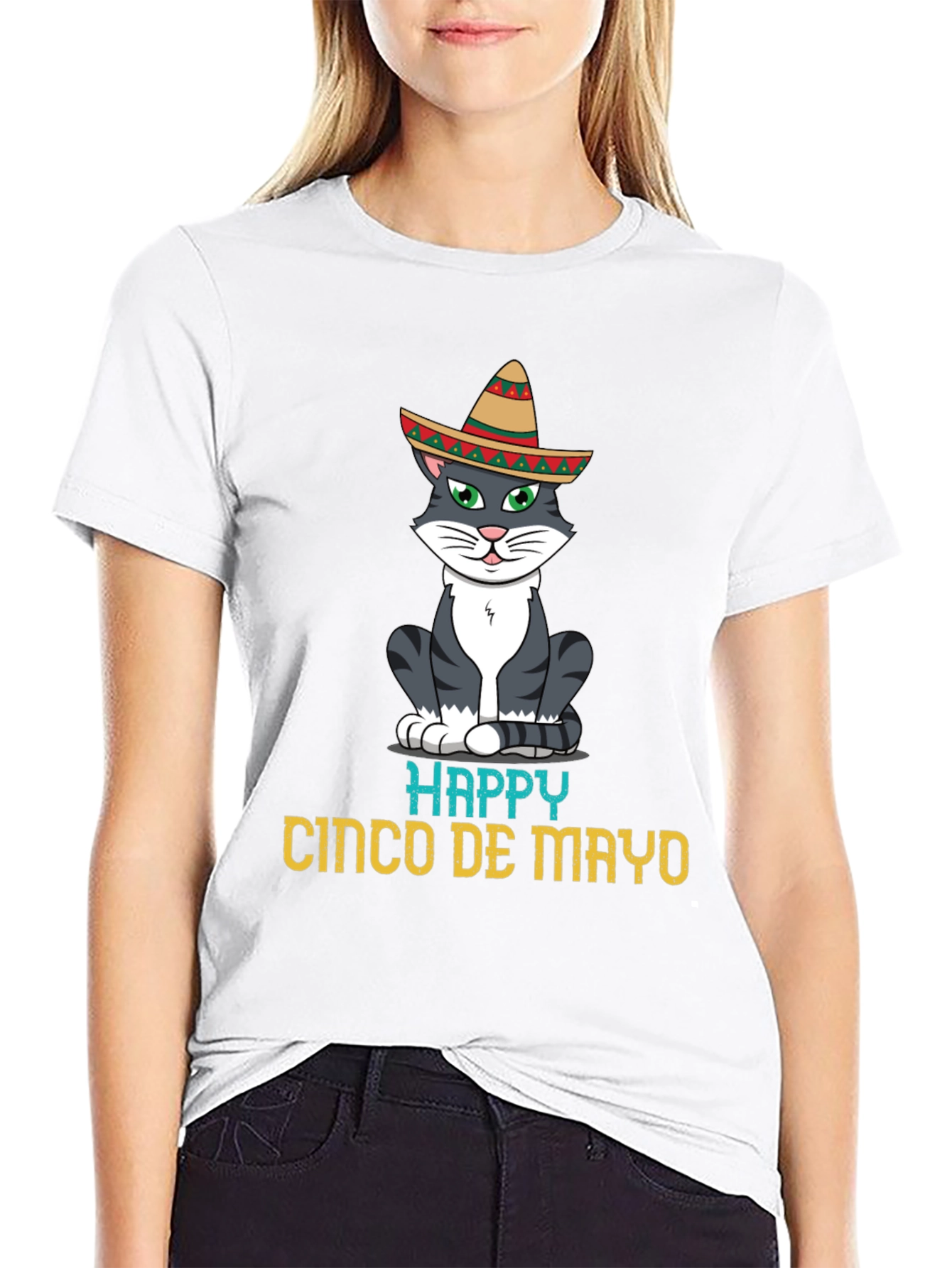 Happy Cinco De Mayo Cat T-Shirt