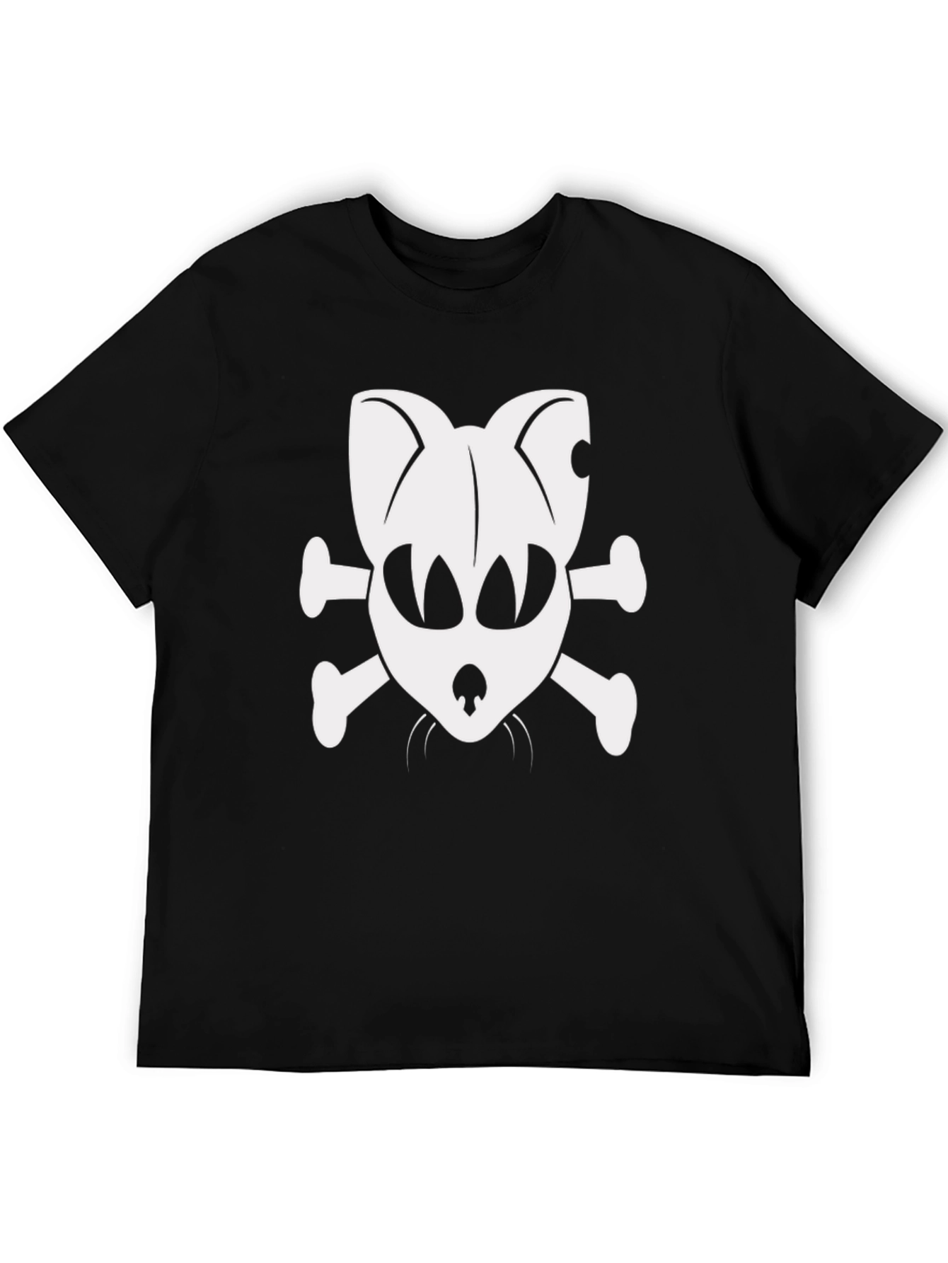 Skull Cat & Crossbones Black T-Shirt
