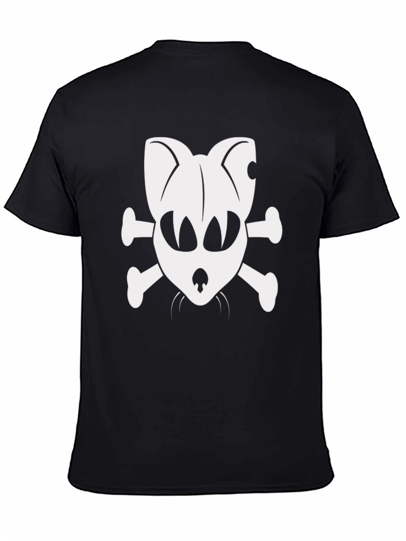 Skull Cat & Crossbones Black T-Shirt