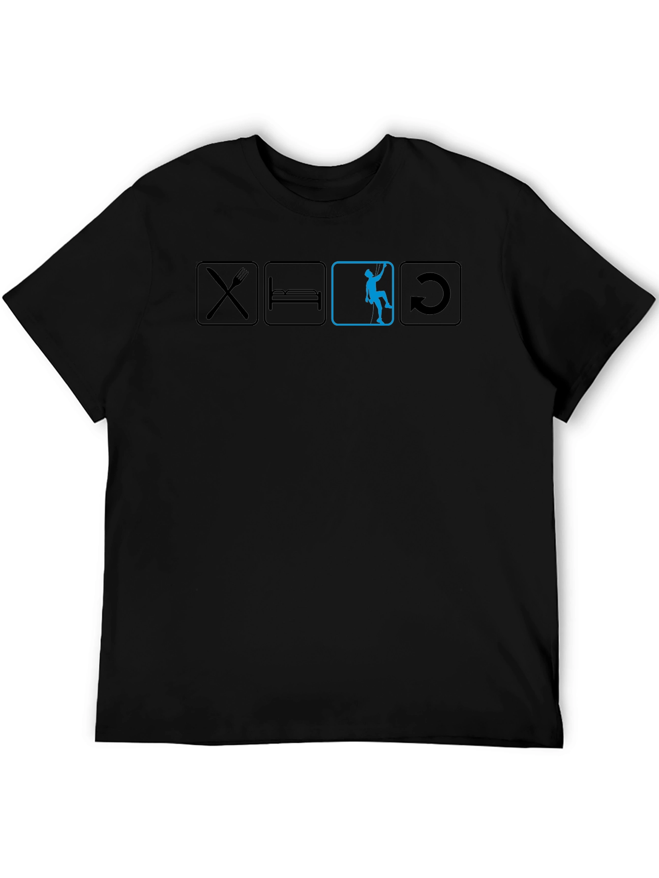 Eat Sleep Climb Repeat Black T-Shirt