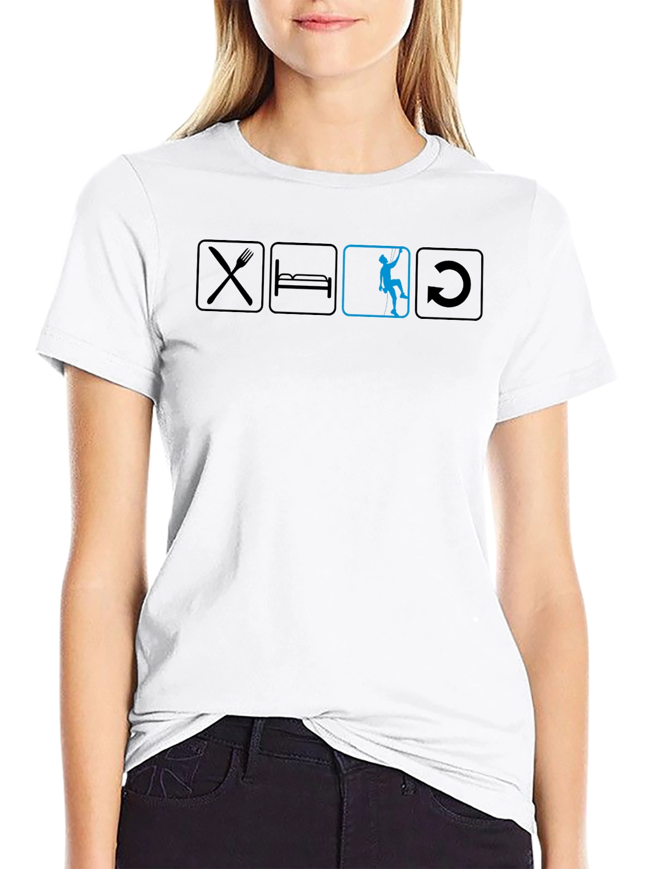 Eat Sleep Climb Repeat Black T-Shirt