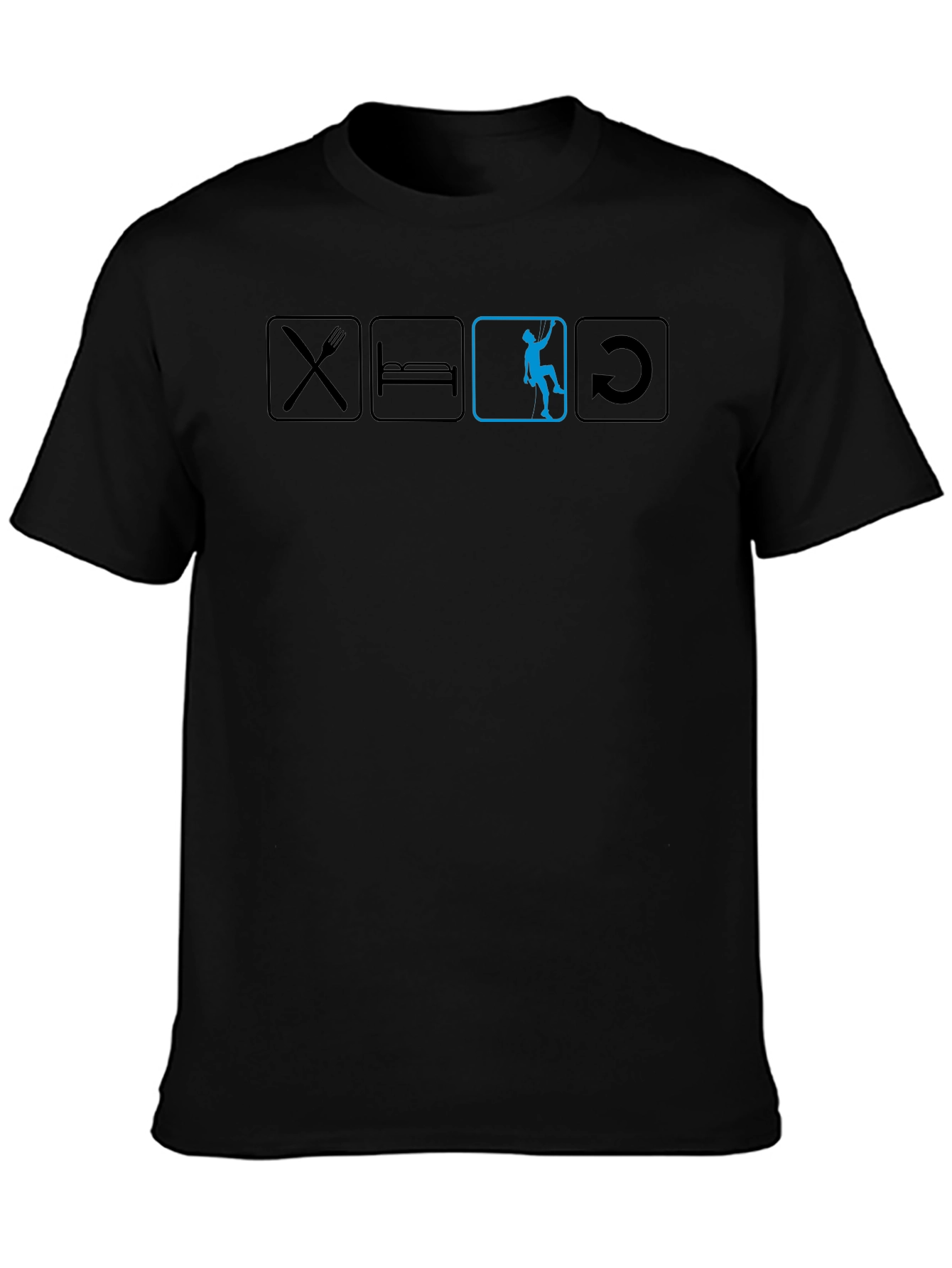 Eat Sleep Climb Repeat Black T-Shirt