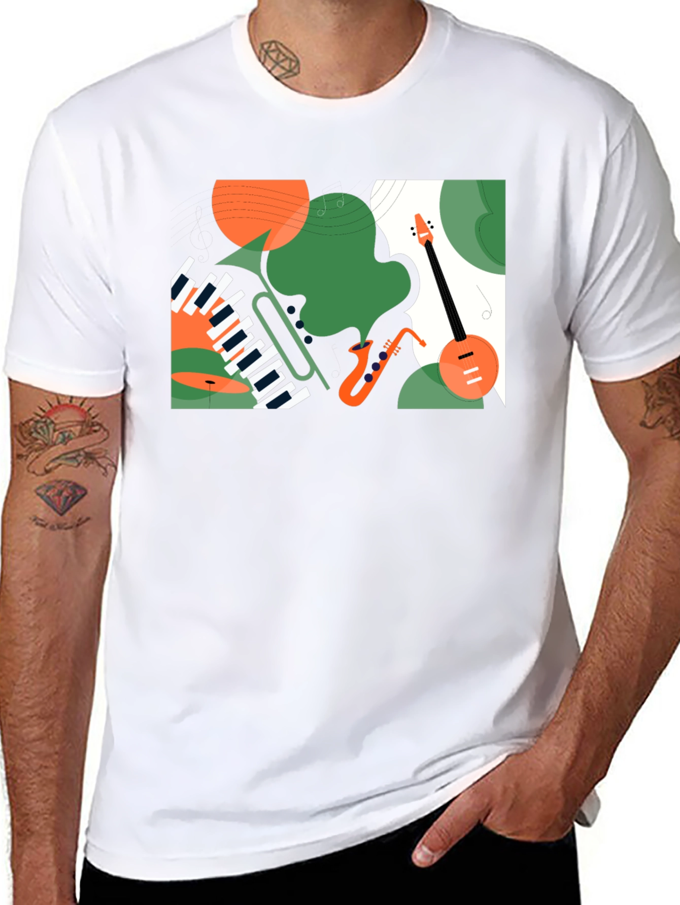 Abstract Music Design T-Shirt
