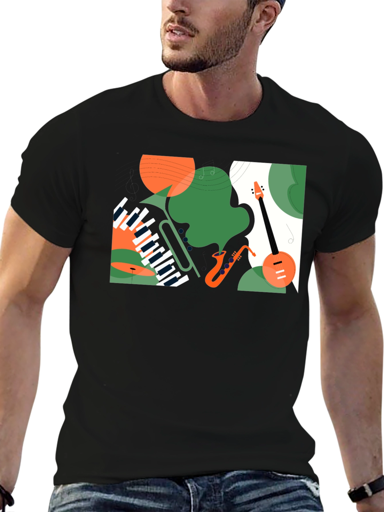 Abstract Music Design T-Shirt