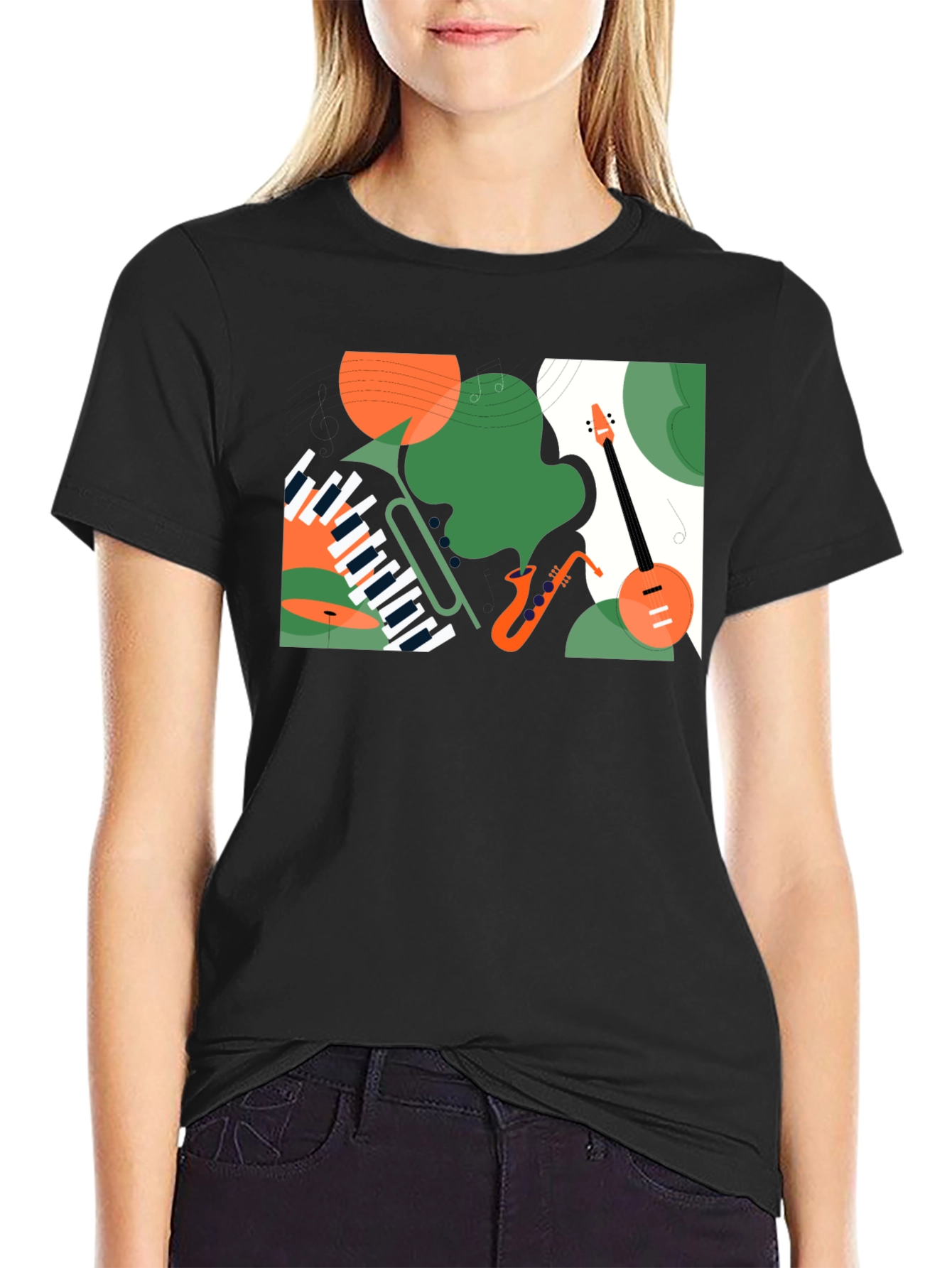 Abstract Music Design T-Shirt