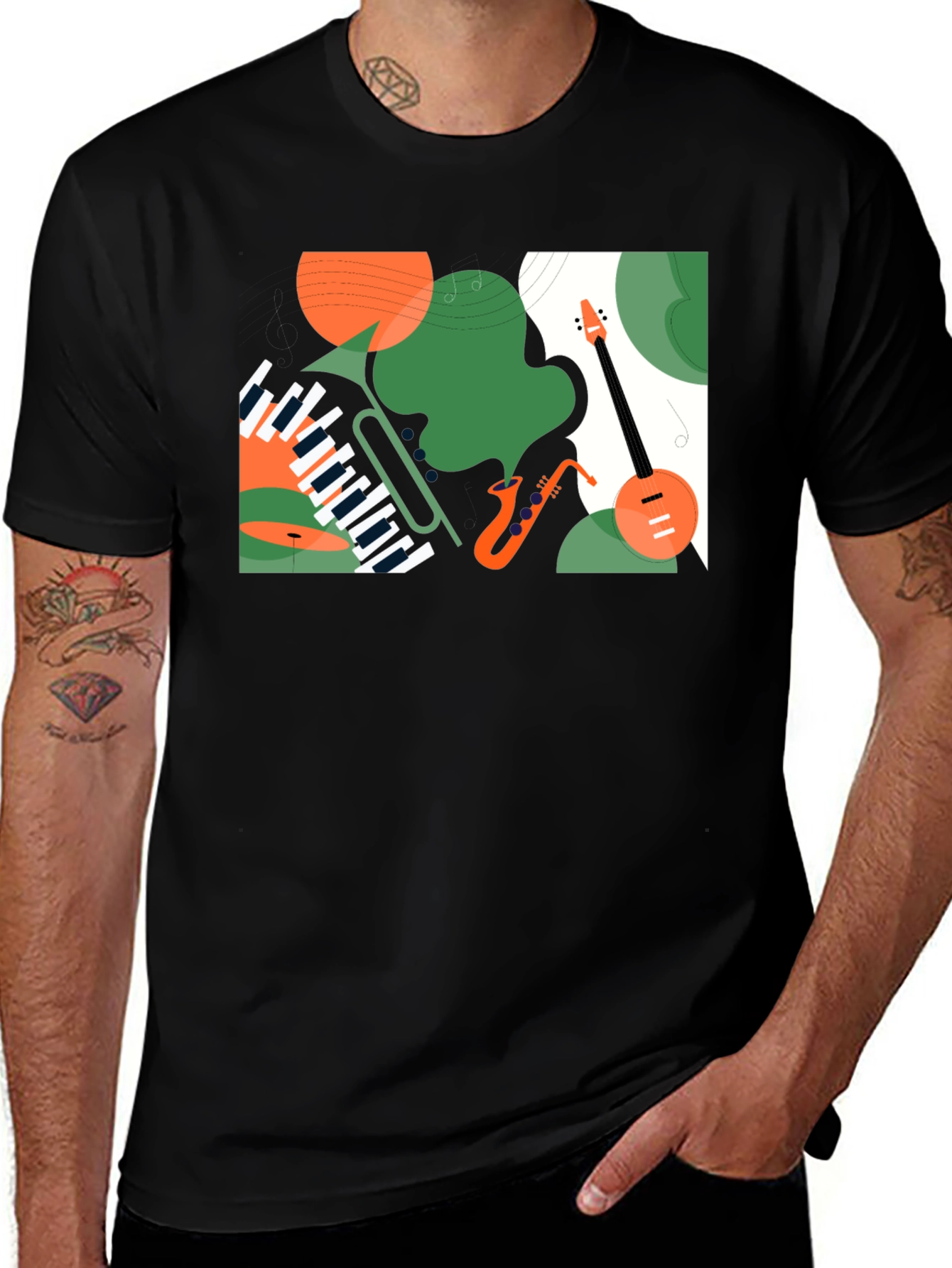 Abstract Music Design T-Shirt