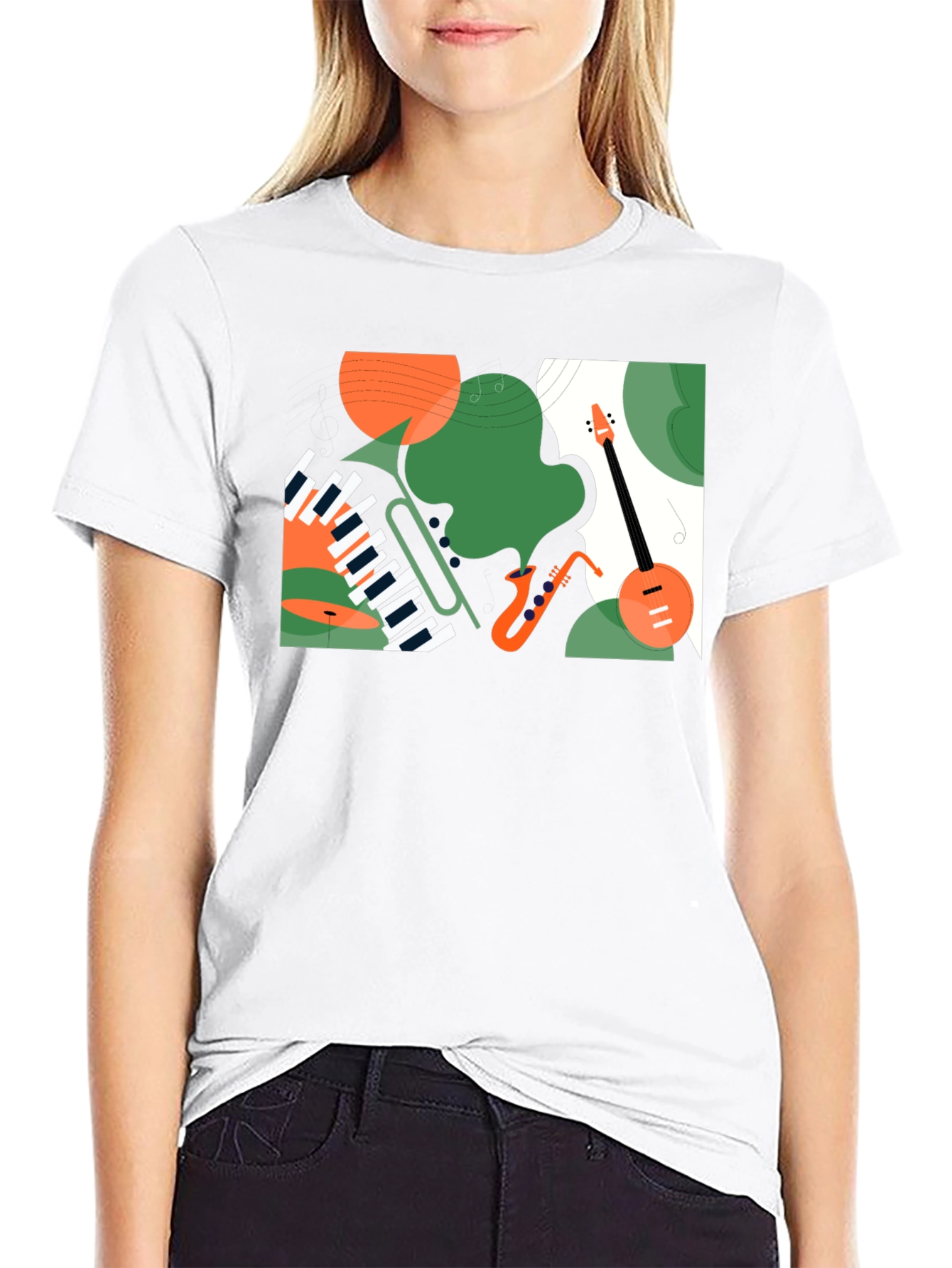 Abstract Music Design T-Shirt