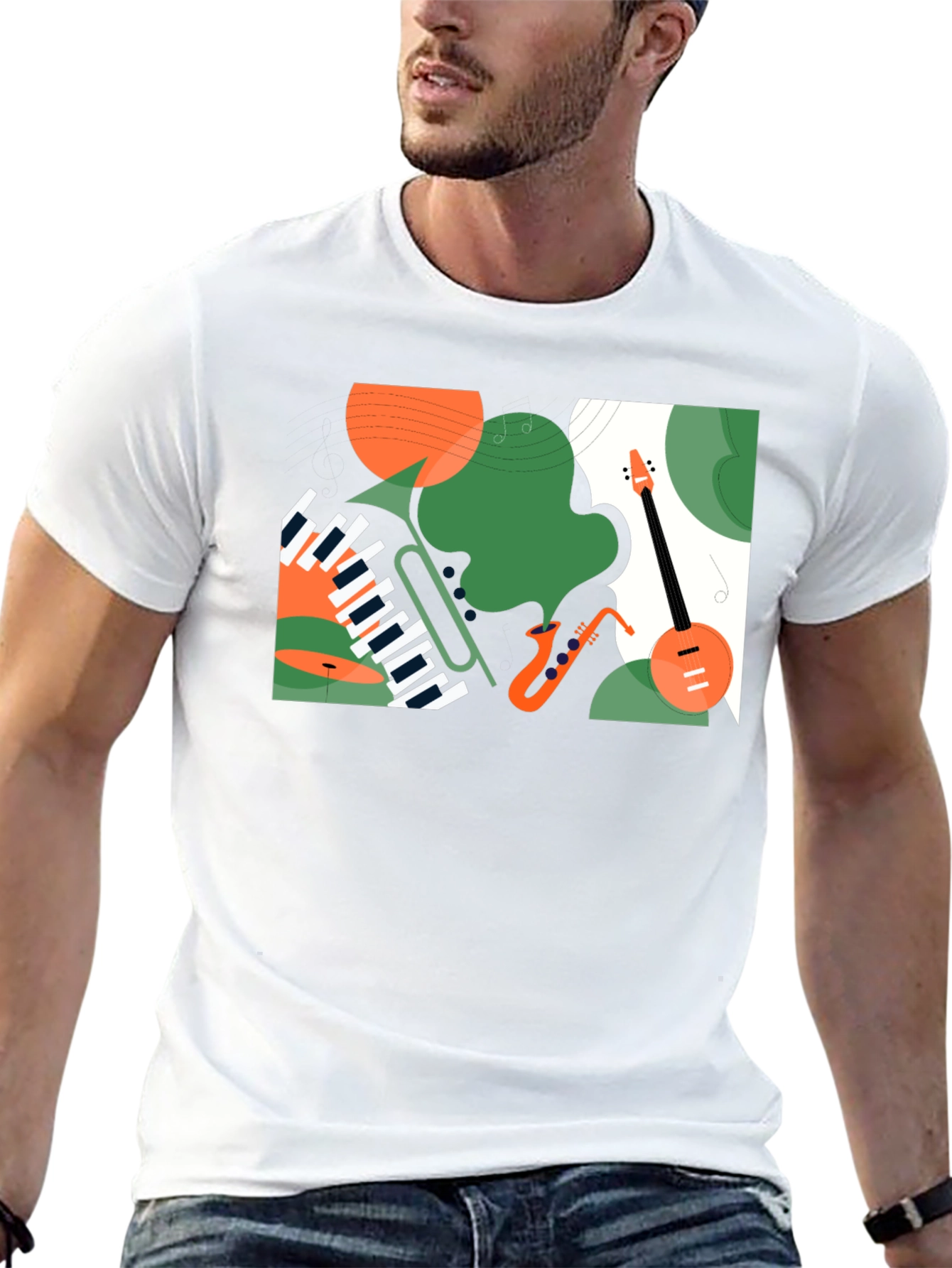 Abstract Music Design T-Shirt