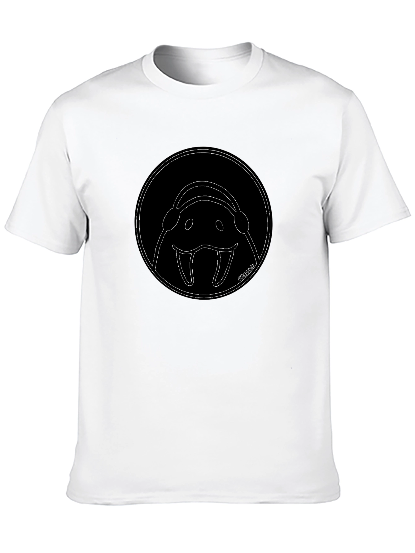 Walrus Headphones Graphic Tee - Black