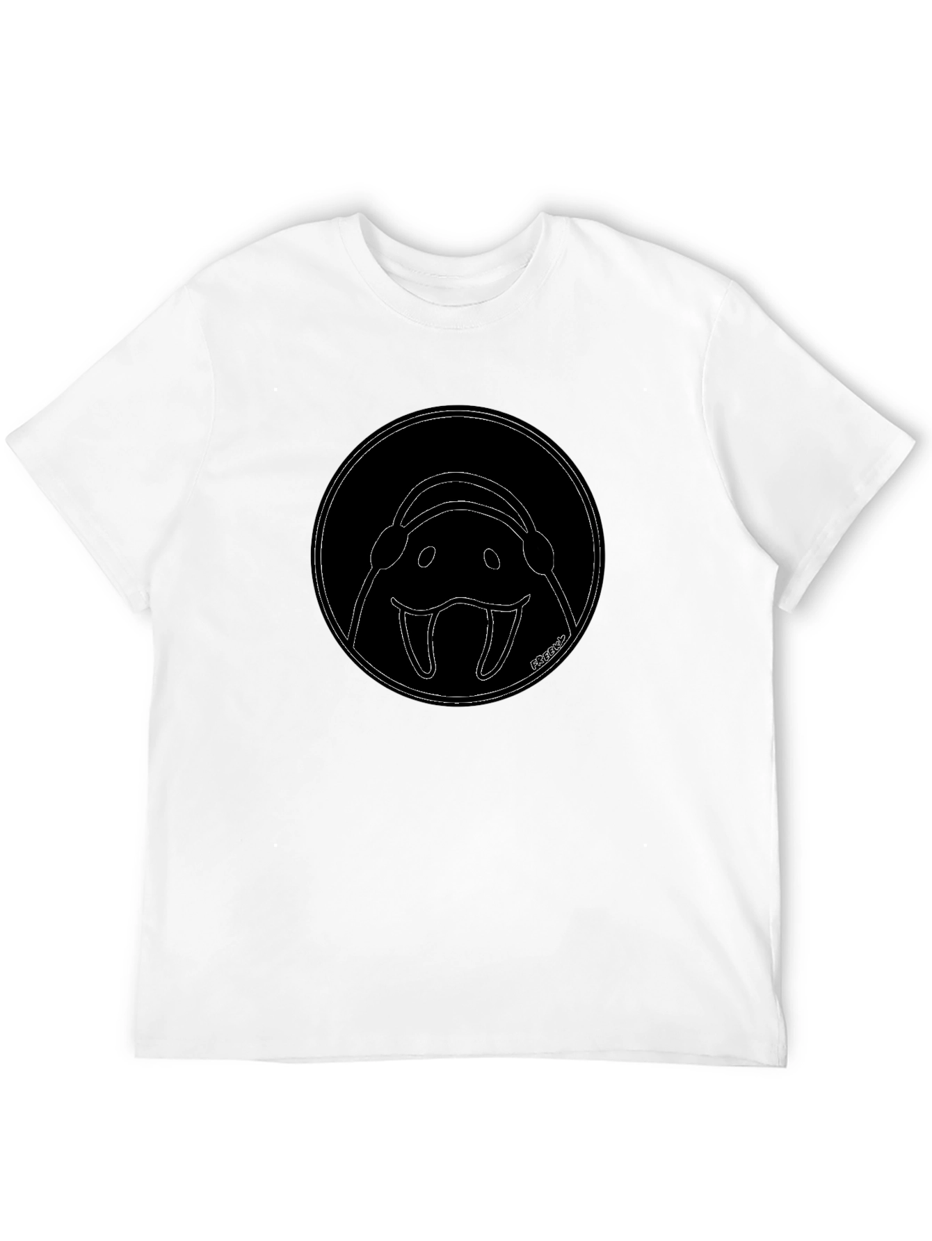 Walrus Headphones Graphic Tee - Black