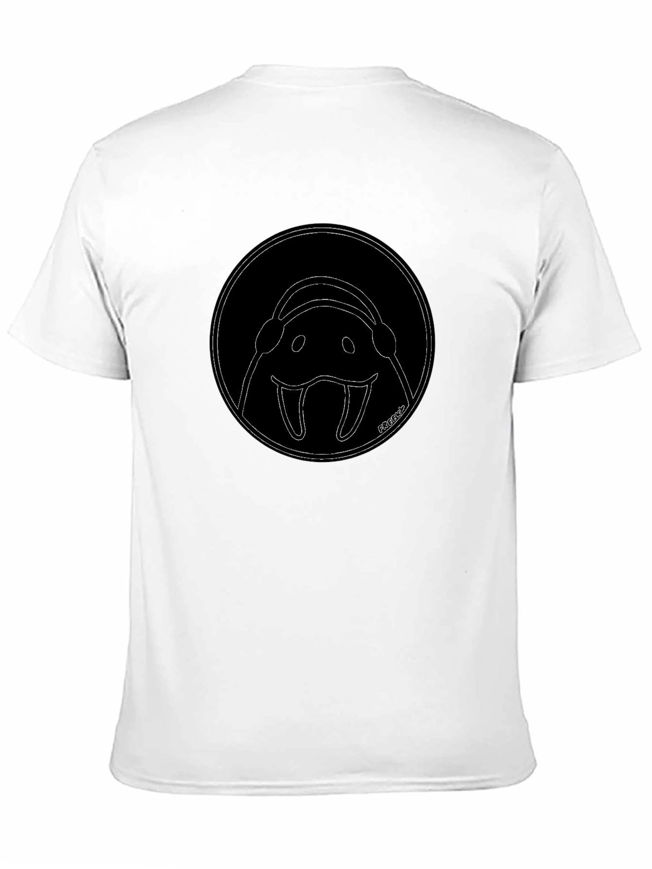 Walrus Headphones Graphic Tee - Black