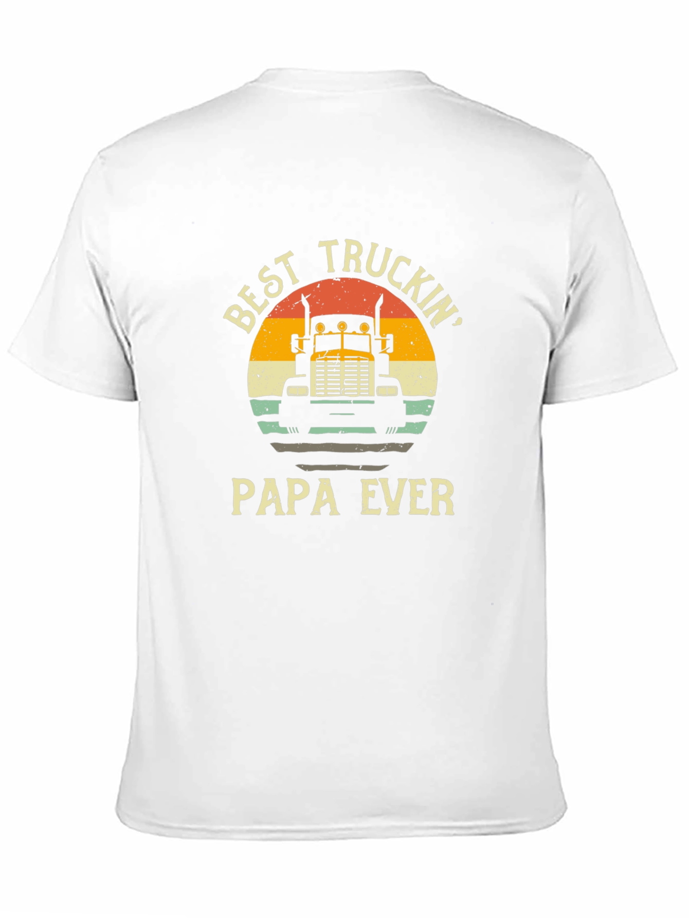 Best Truckin Papa Ever Black T-Shirt