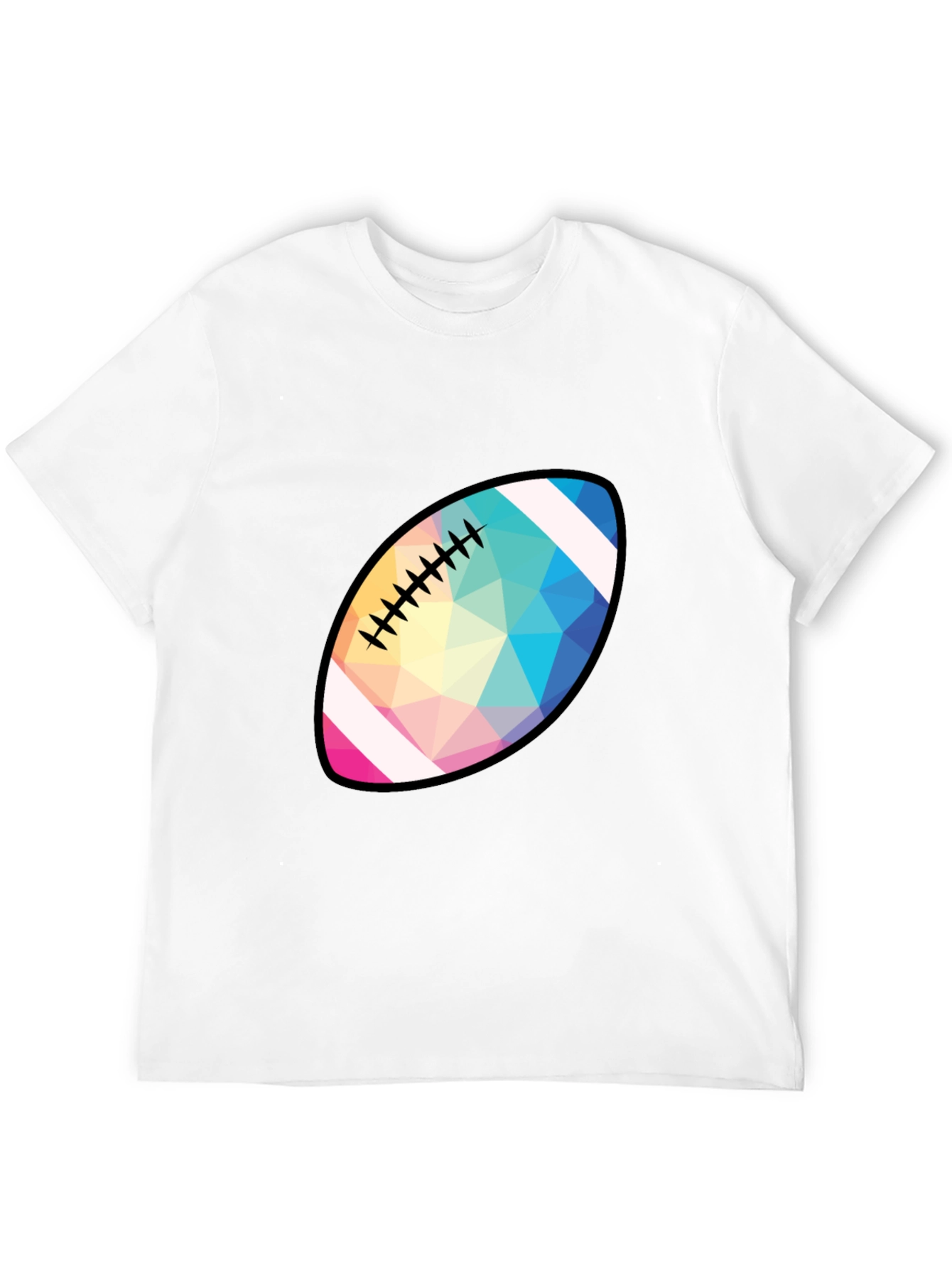 Geometric Football Graphic T-Shirt