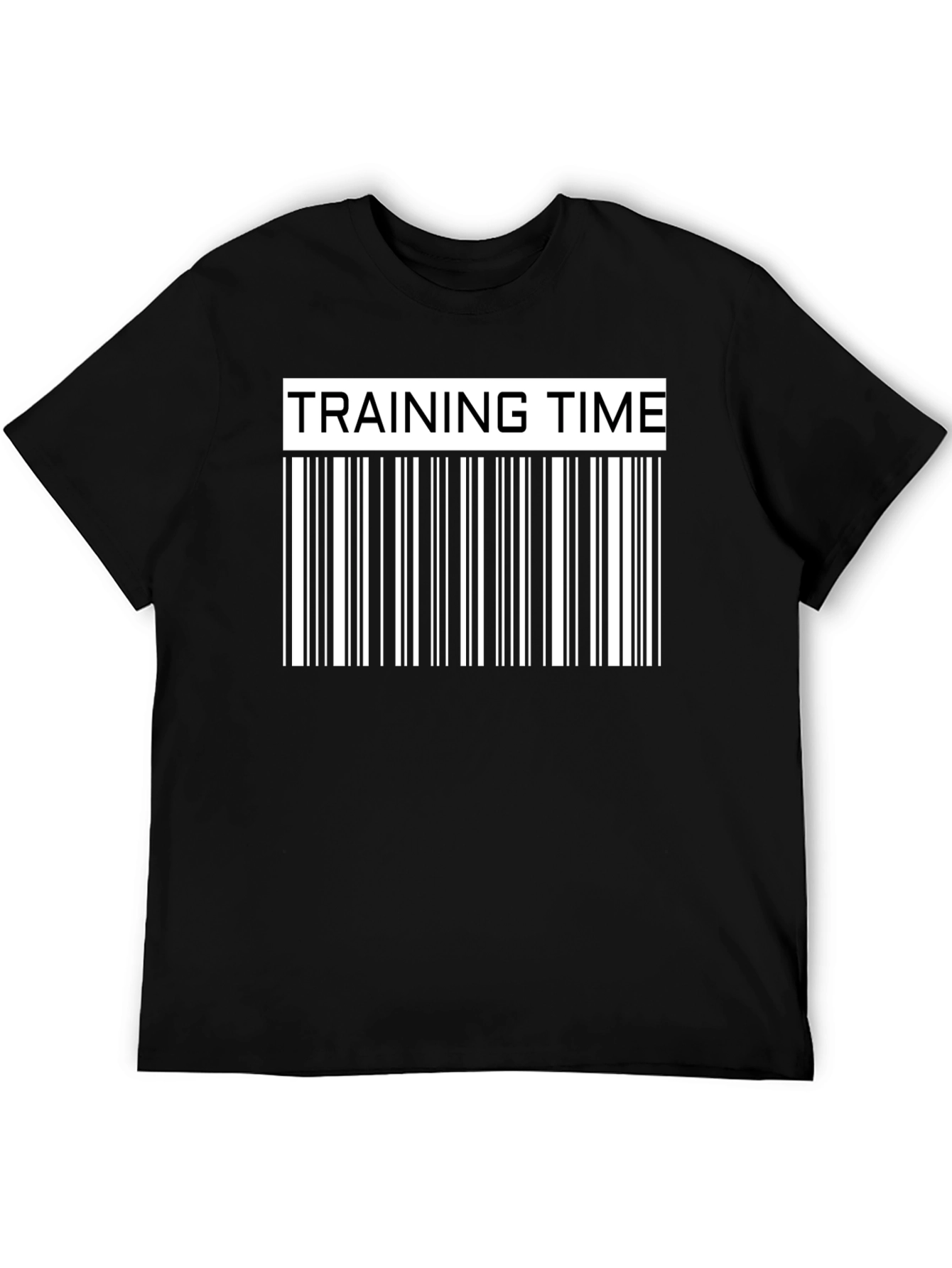 Training Time Barcode Graphic Tee - Black