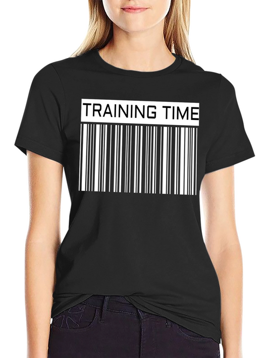 Training Time Barcode Graphic Tee - Black