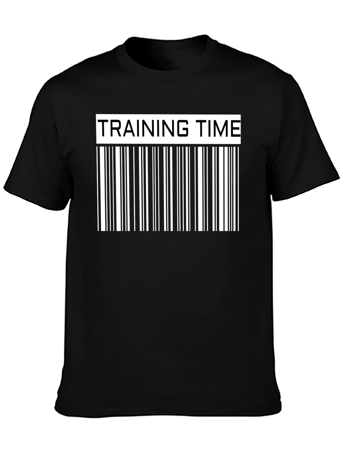 Training Time Barcode Graphic Tee - Black