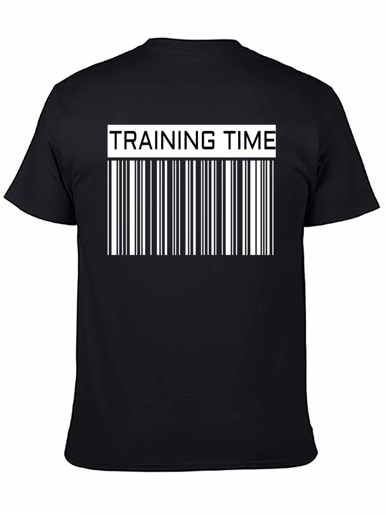 Training Time Barcode Graphic Tee - Black