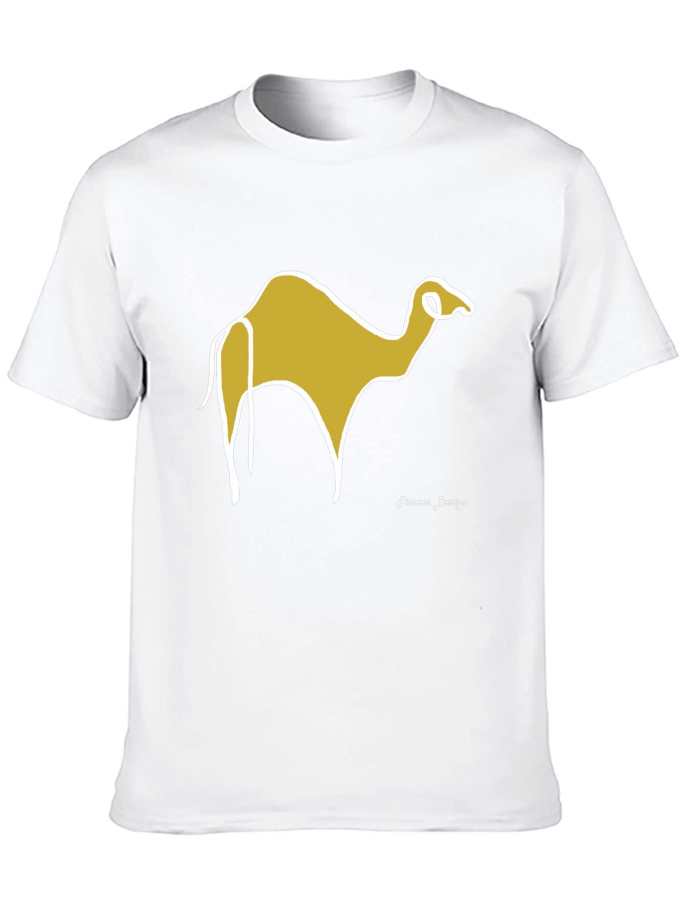 Camel Graphic Tee - Black Cotton Casual