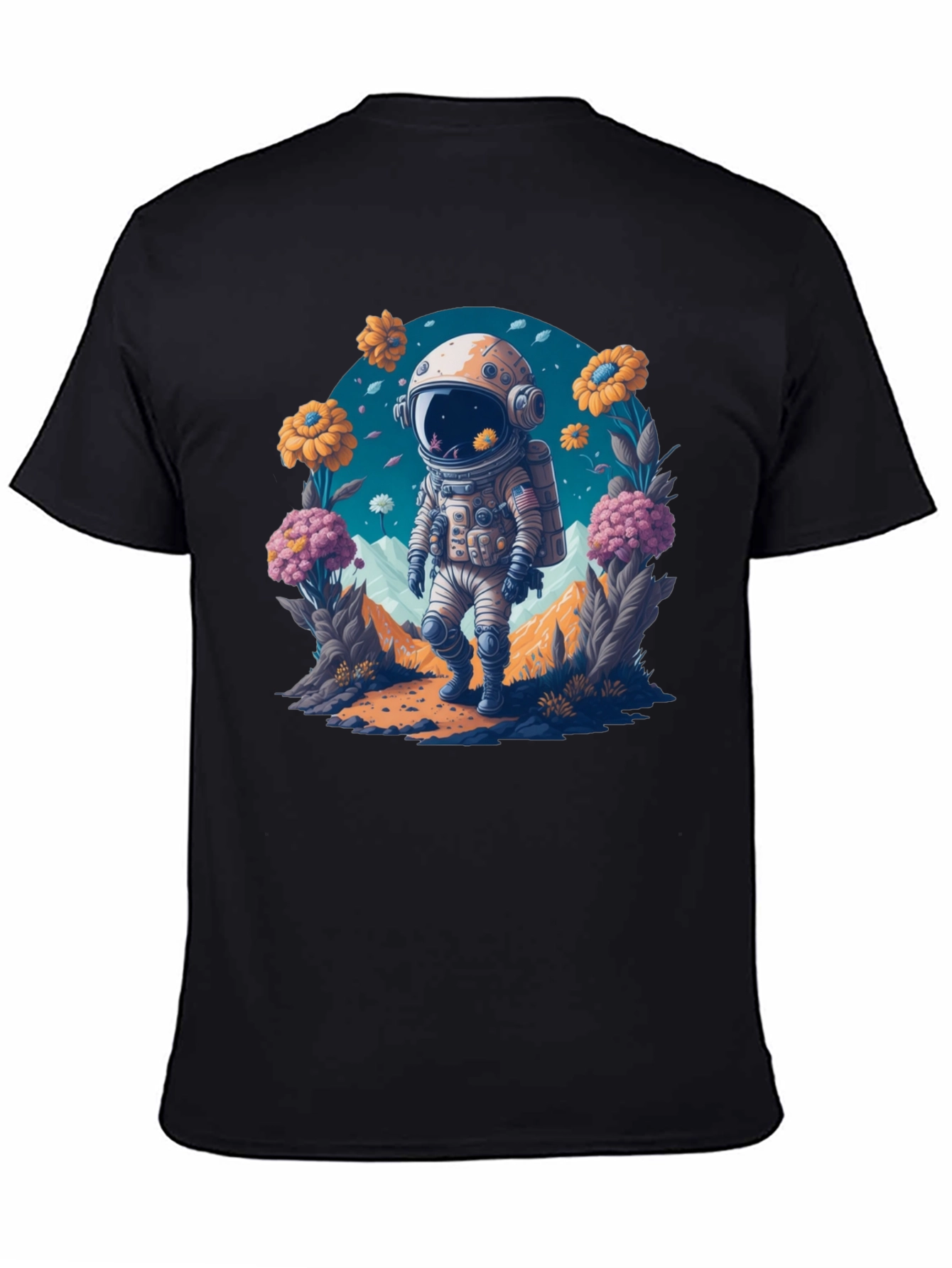 Astronaut in Bloom T-Shirt - Space Adventure Apparel