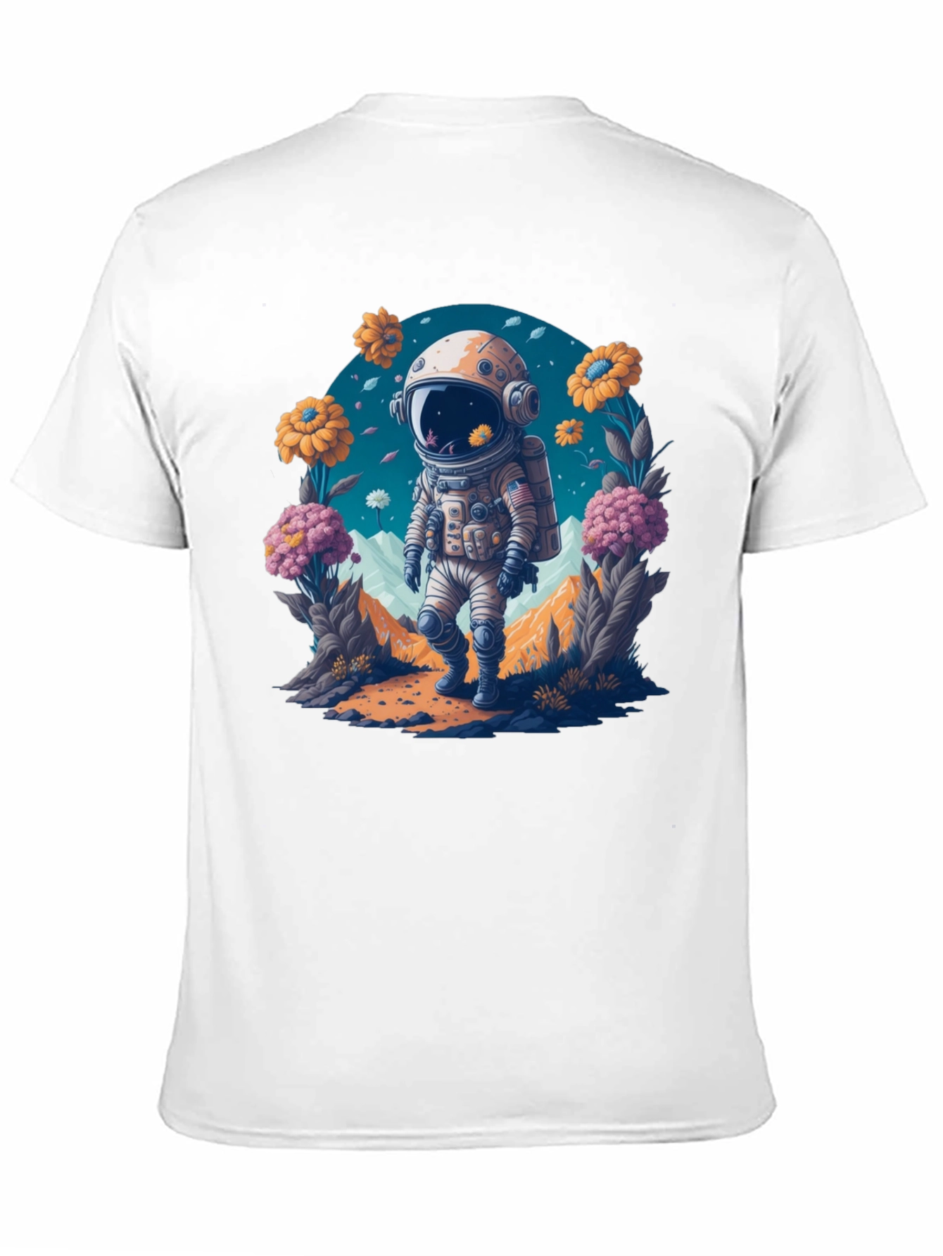 Astronaut in Bloom T-Shirt - Space Adventure Apparel