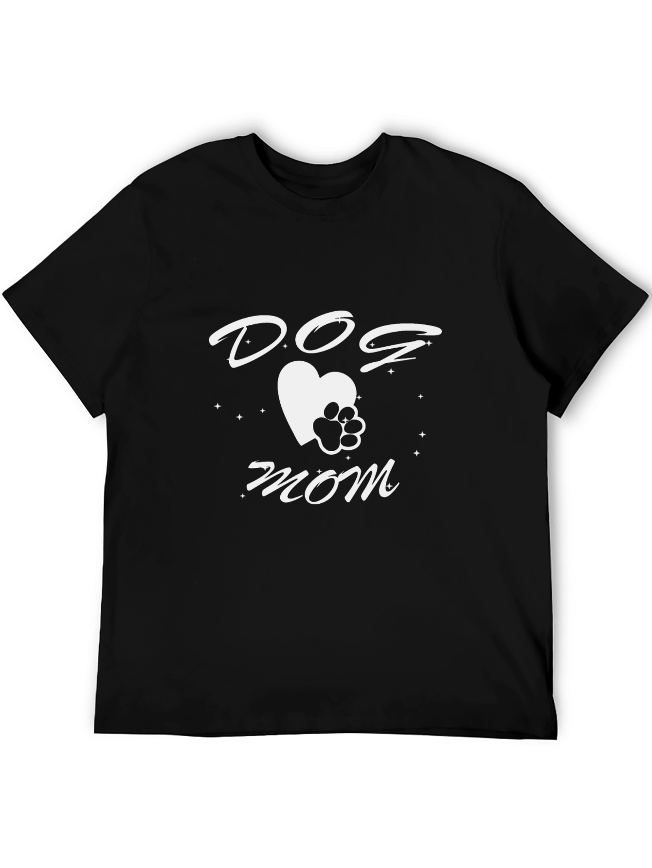 Dog Mom T-Shirt - Heart Paw Print Tee