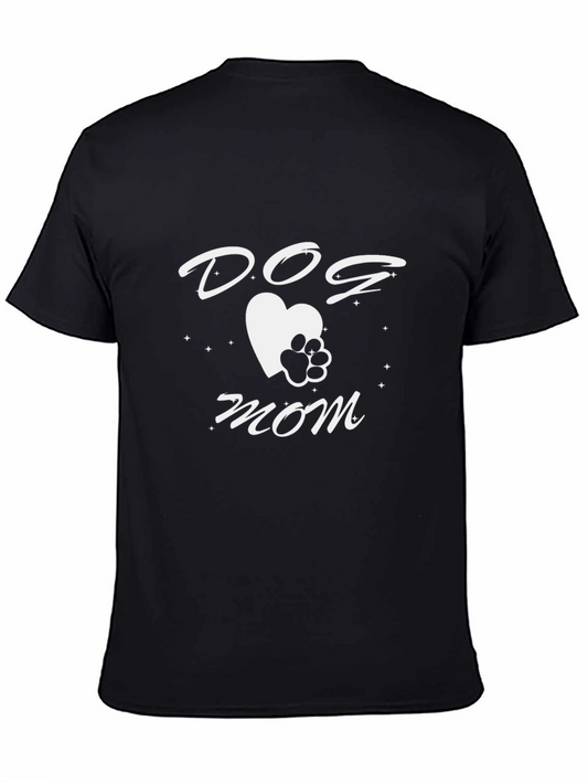 Dog Mom T-Shirt - Heart Paw Print Tee