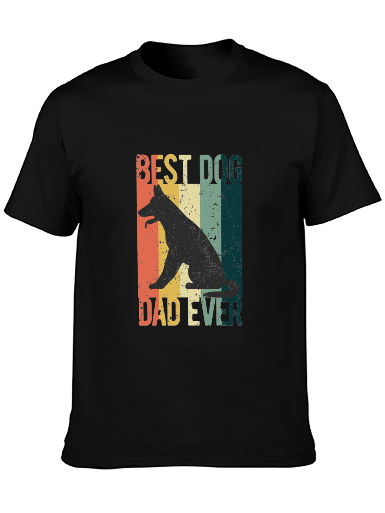 Best Dog Dad Ever Graphic Tee - Black